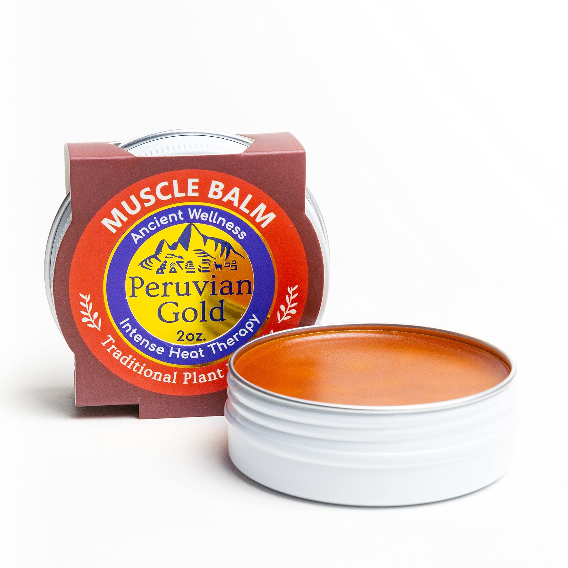 Sore Muscle Balm - Peruvian Gold Intense Heat Therapy Muscle Rub. 500K Scoville Heat Units Melts Away Sore, Painful Muscles. 2oz Peruvian Gold Au supplements