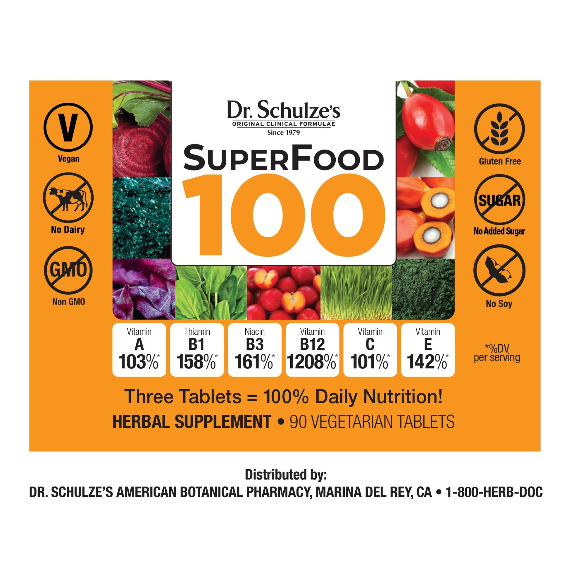 Dr. Schulze's Superfood 100 | Vitamin & Mineral Herbal Concentrate | Dietary Supplement Dr. Schulze's Au supplements