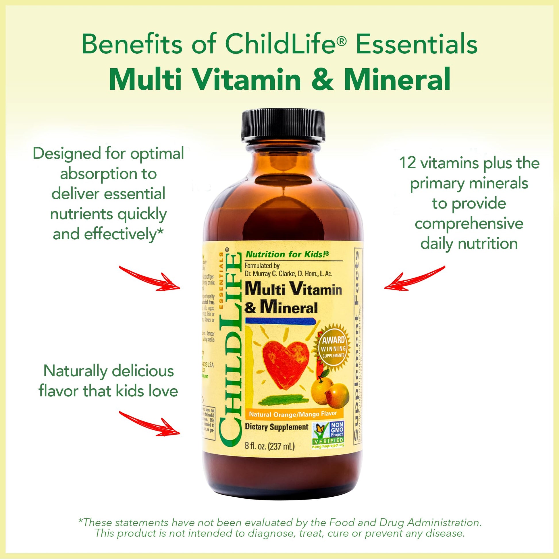 CHILDLIFE ESSENTIALS Kids Multivitamin & Mineral - Kids Vitamins, Liquid Multivitamin for Kids, Toddler Multivitamins, Liquid Vitamins, Baby Multivitamin - Natural Orange & Mango, 8 Fl Oz (Pack of 2) CHILDLIFE ESSENTIALS Au supplements