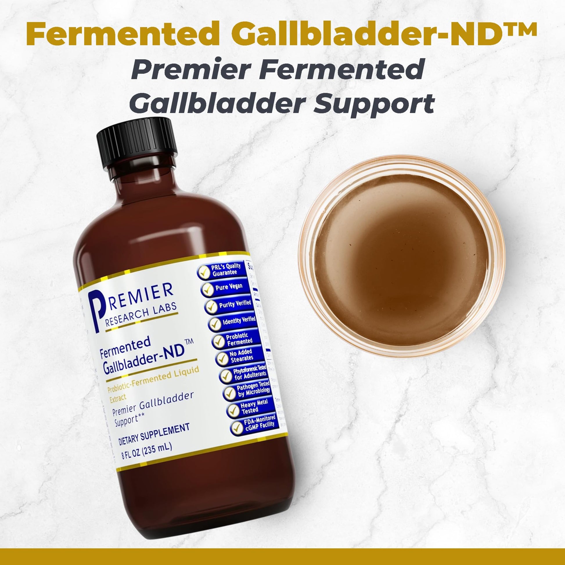 Premier Research Labs Fermented Gallbladder-ND - Gallbladder Cleanse, Milk Thistle and Artichoke Extract, Milk Thistle Liquid Drops, Tincture Supplement with Antioxidants, Turmeric - 8 Fl Oz Bottle Premier Research Labs Au supplements