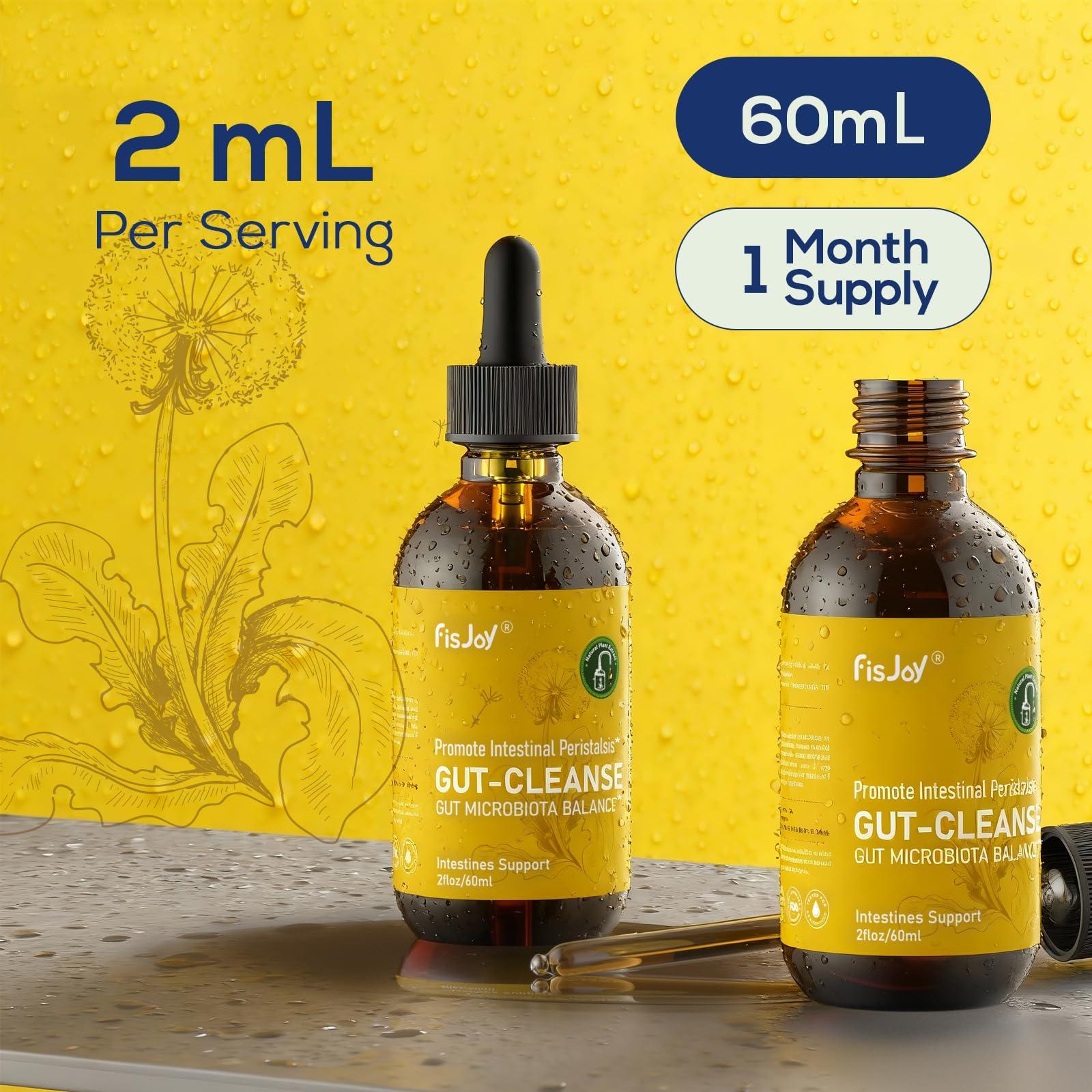 Fisjoy L-Carnitine & Herbal Liquid Drops – Gentle Daily Digestive Support with Pumpkin Seed, Clove & PAU D’Arco Extracts, Folate & Chromium, Vegan, Sugar-Free, 2 fl oz (60 mL) Fisjoy Au supplements