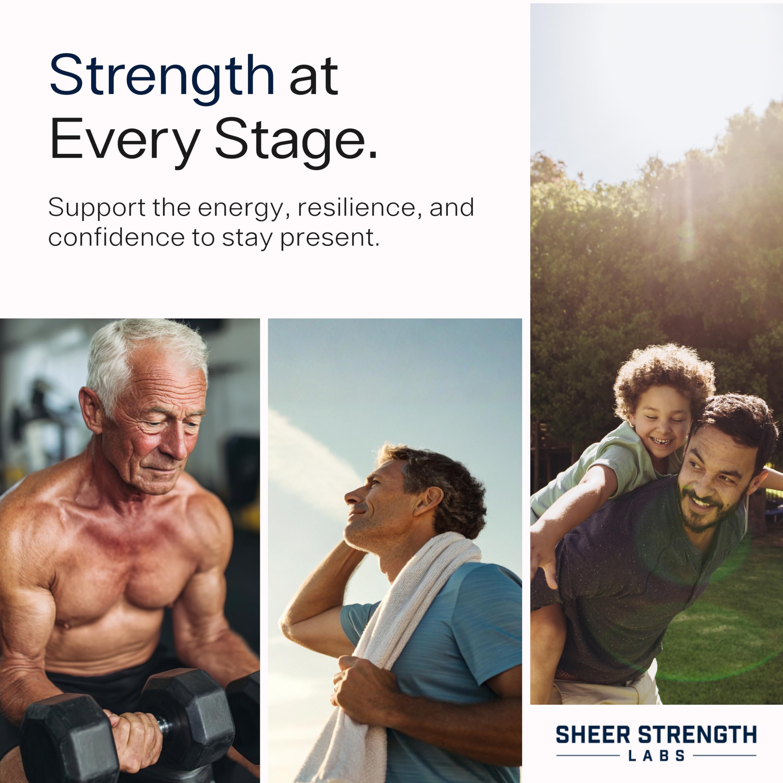 Testosterone Booster for Men - Sheer Alpha T-Booster - Clinically Backed Dose, Strongest Formula - Made in USA - Premium Blend of Fadogia Agrestis Tongkat Ali and Shilajit. 30 Servings Sheer Strength Labs Au supplements