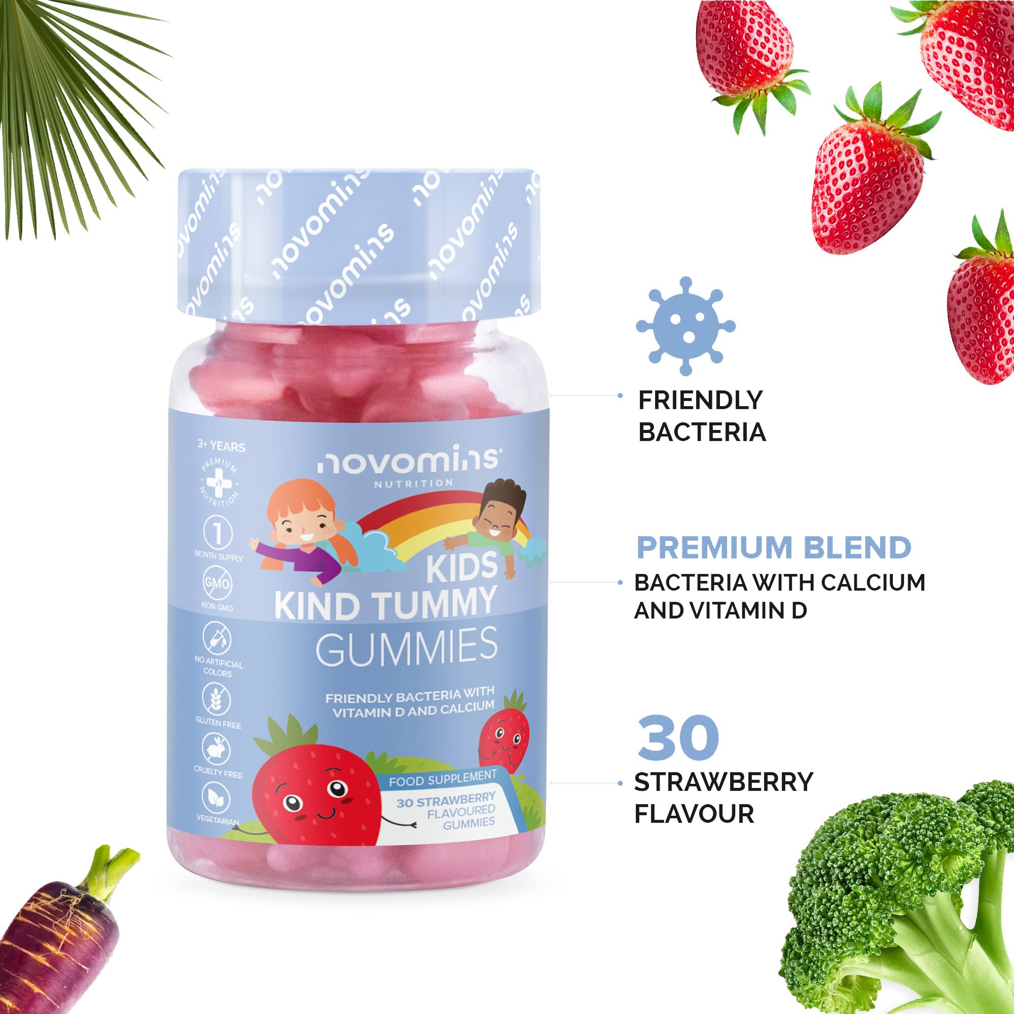 Kids Probiotic Gummies – Probiotics for Children – Kids Kind Tummy Gummies novomins Au supplements