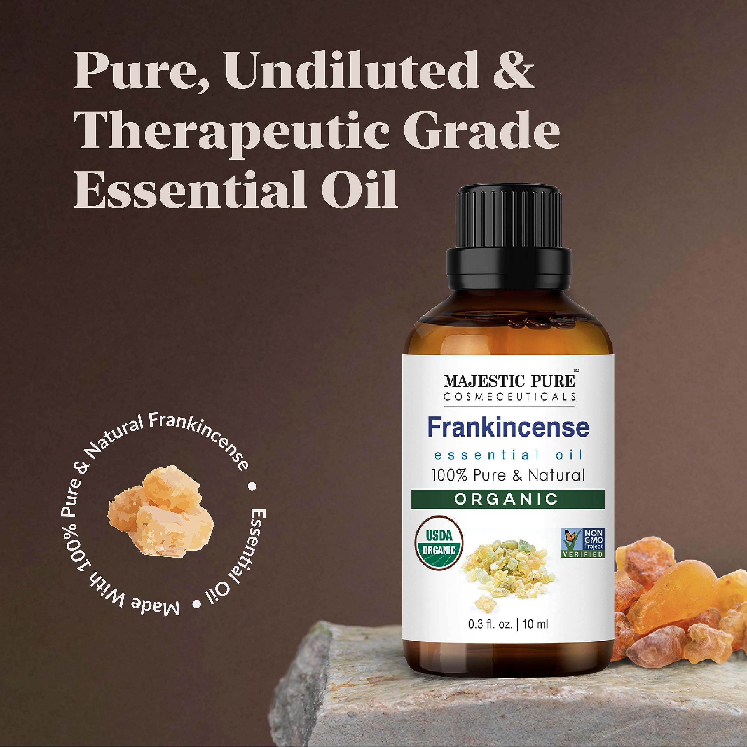 Majestic Pure USDA Organic Frankincense 0.33 fl oz MAJESTIC PURE Au supplements