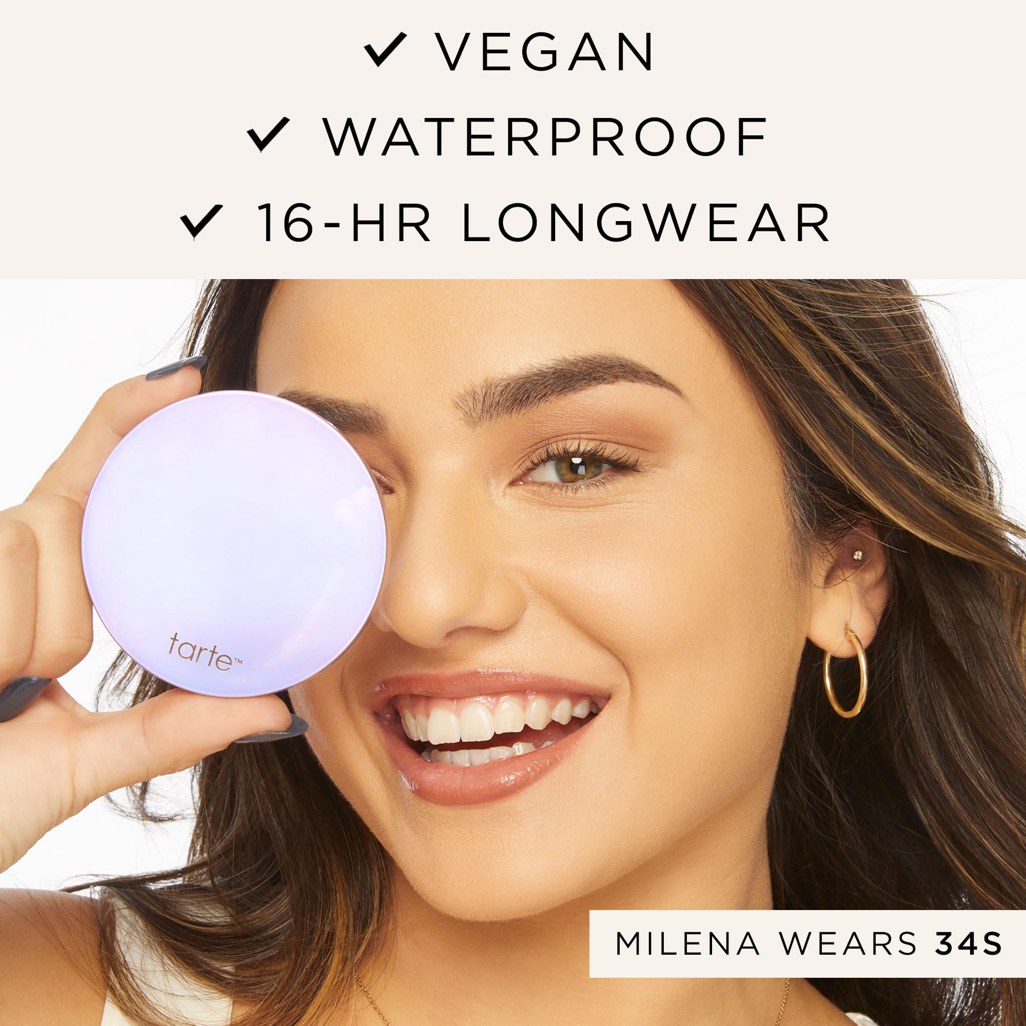tarte face tape pressed powder – Medium-Coverage Waterproof Powder, Hyaluronic Acid & Peptides to Smooth & Set Makeup, Lightweight, Vegan & Cruelty-Free, full size, 20S light sand tarte Au supplements