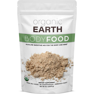 Organic Earth Irish Sea Moss Powder 8oz - Wildcrafted Sea Moss Organic with Bladderwrac Organic Earth Au supplements