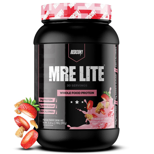 REDCON1 MRE Lite Whole Food Protein Powder, Strawberry Shortcake - Low Carb & Whey REDCON1AU supplements