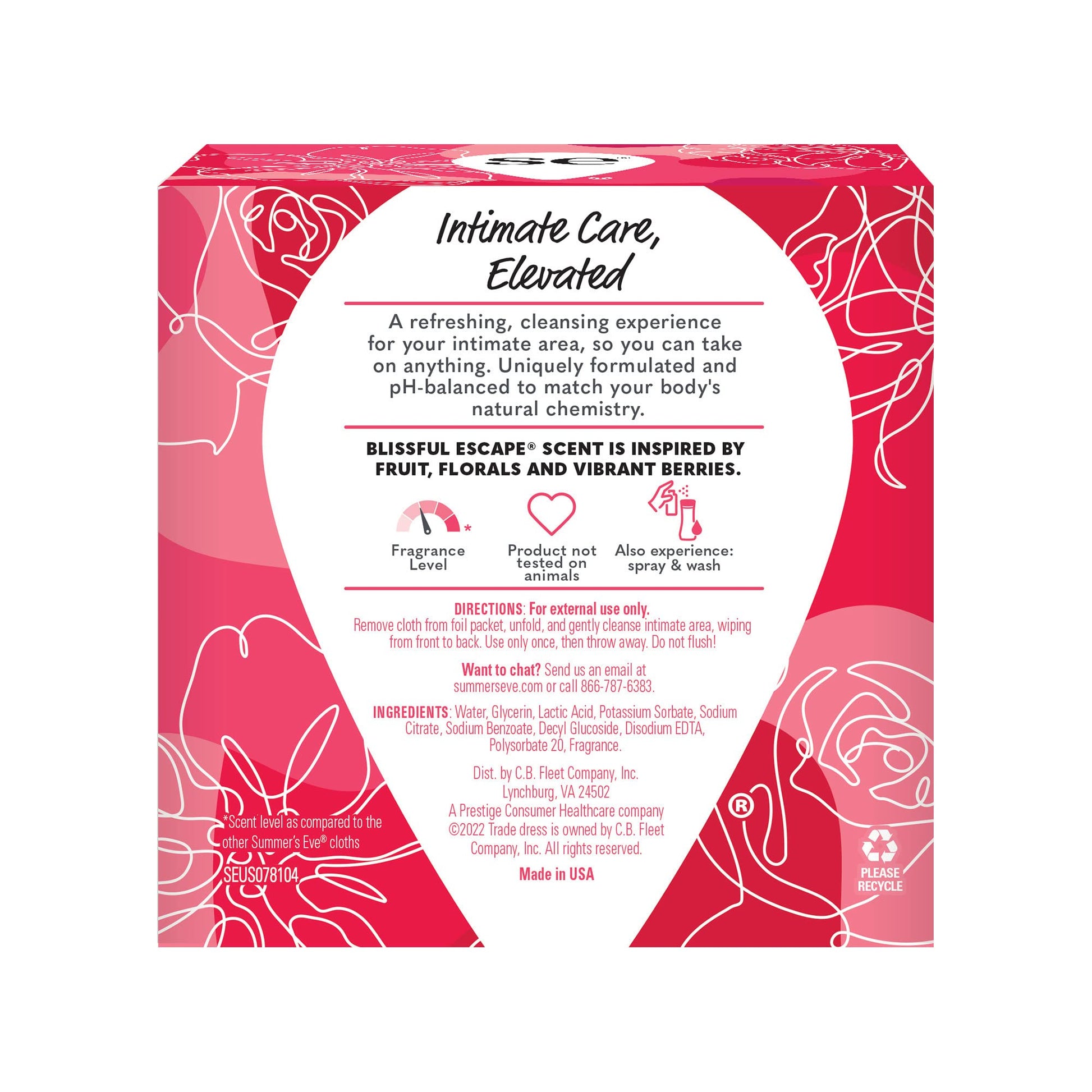 Summer's Eve Blissful Escape Daily Refreshing Feminine Wipes, Removes Summer's Eve Au supplements