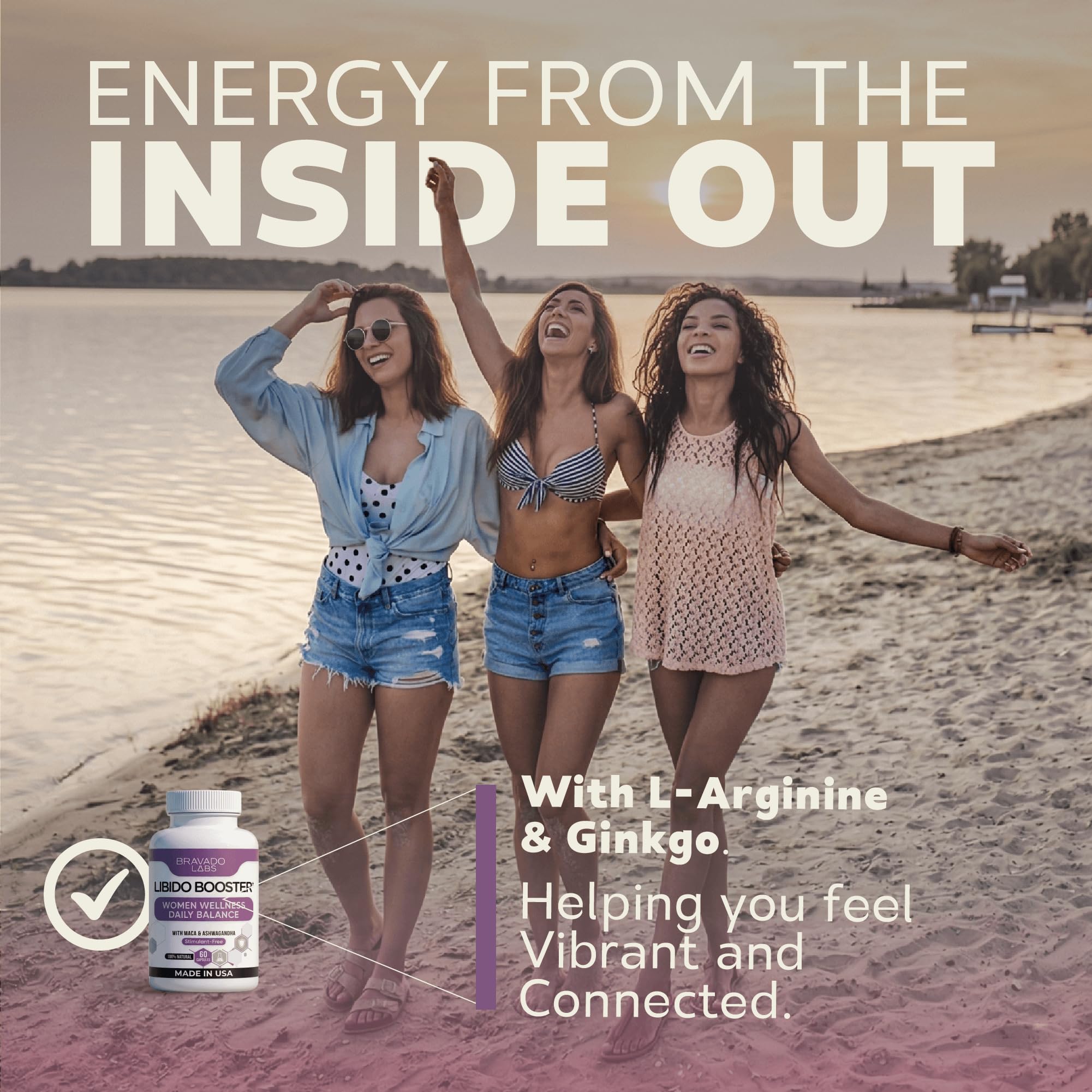 Female Libido Booster for Women – Advanced Women’s Intimacy & Confidence Support – Plant-Based Herbal Blend with Maca, Ginseng & L-Arginine – Made in USA – 60 Capsules Bravado Labs Au supplements