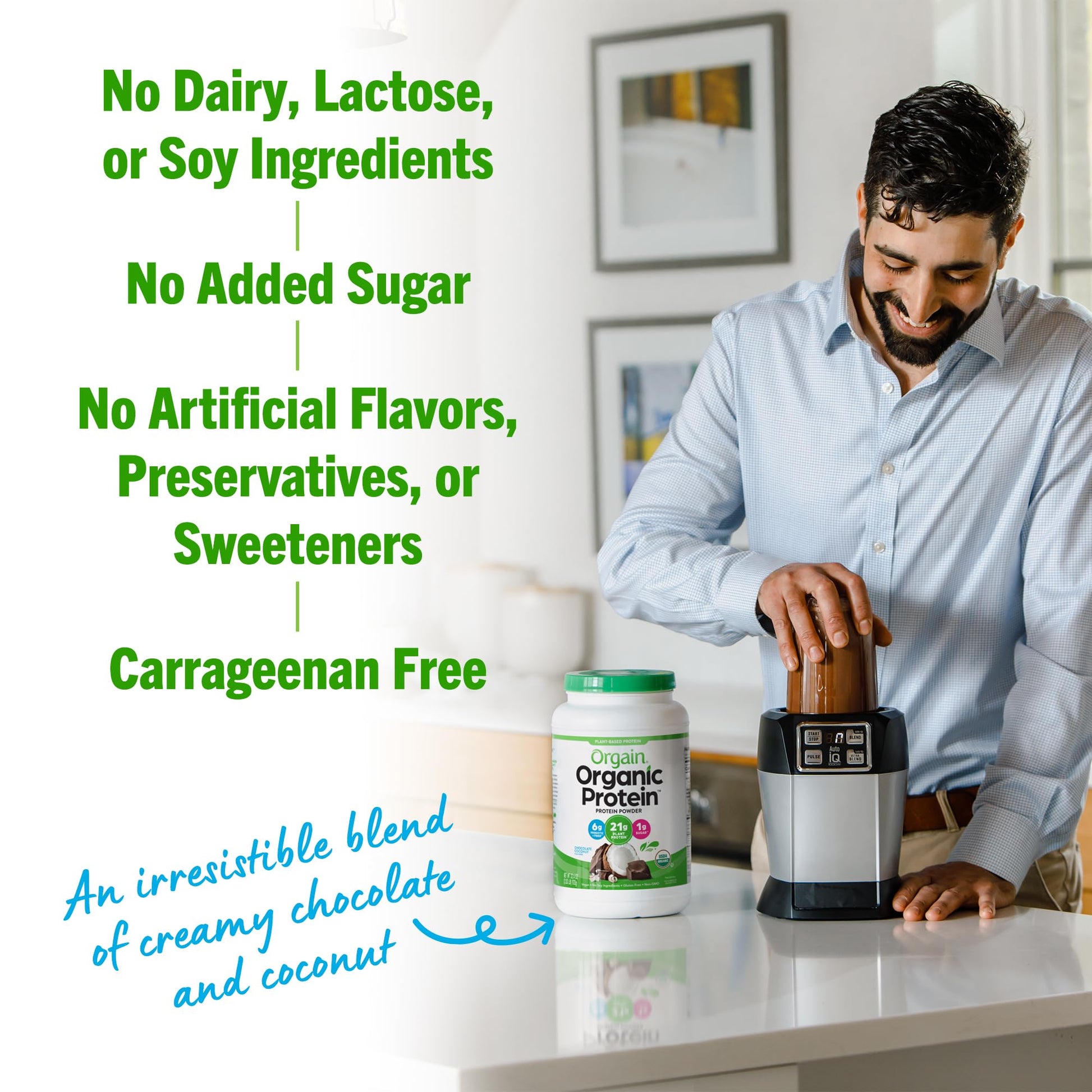 Orgain Organic Vegan Protein Powder, Chocolate Coconut - 21g of Plant Based Protein Orgain Au supplements