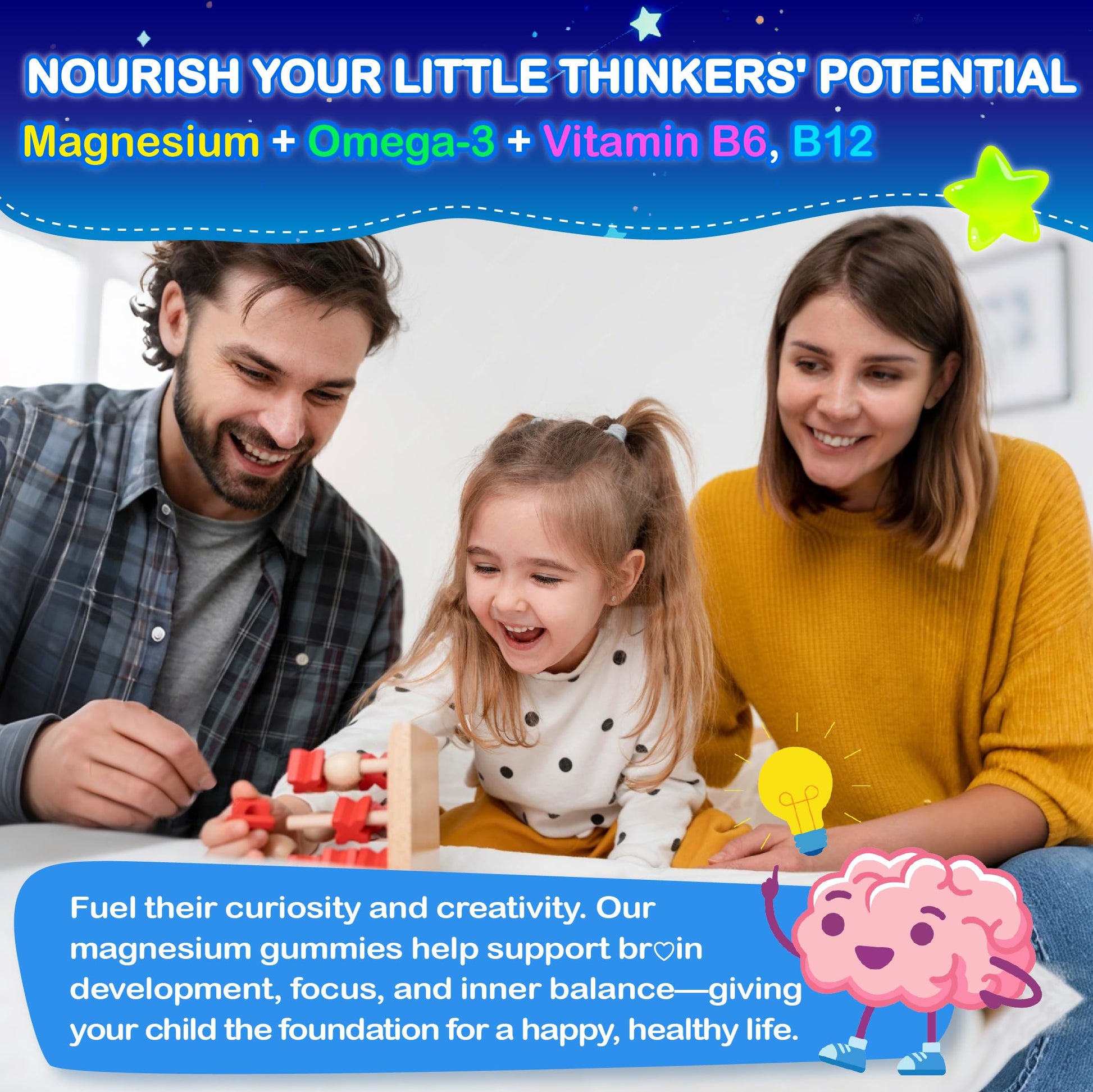 Kids Magnesium Glycinate Gummies - Magnesium Glycinate Supplement 200mg with L-theanine Omega-3 Calcium Vitamin D3 & B12 for Kids Natural Zzz at Bedtime & Overall Health - Sugar Free & Non-GMO Edmmyliy Au supplements