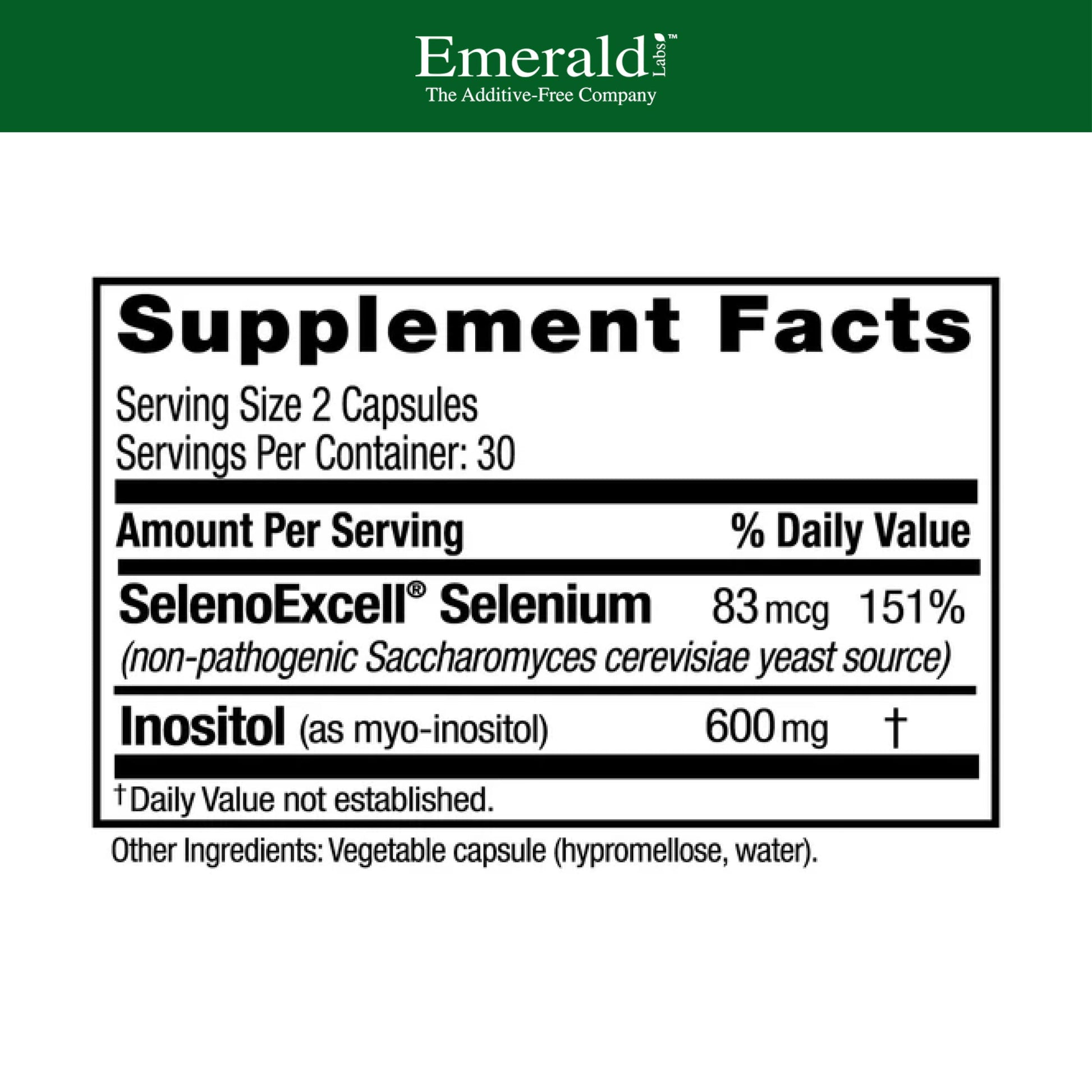 Emerald Labs HashiMune Health - Vegan Thyroid & Immune Support Supplement - Includes SelenoExcell Selenium & Myo-Inositol - 60 Vegetable Capsules (30-Day Supply) EMERALD LABS Au supplements