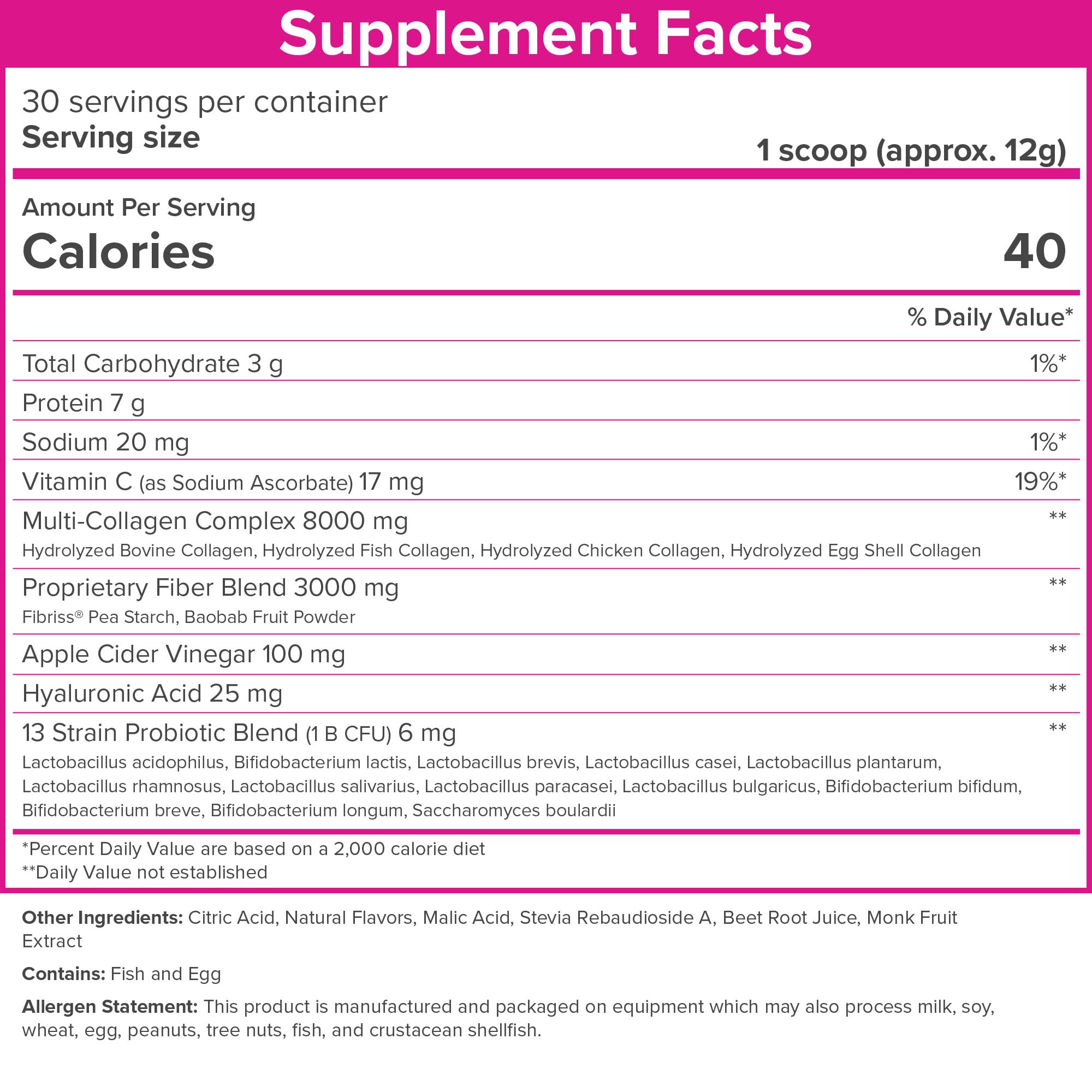 SkinnyFit Super Youth Tropical Punch Multi-Collagen Peptides + Probiotics, Baobab Fiber SkinnyFit Au supplements
