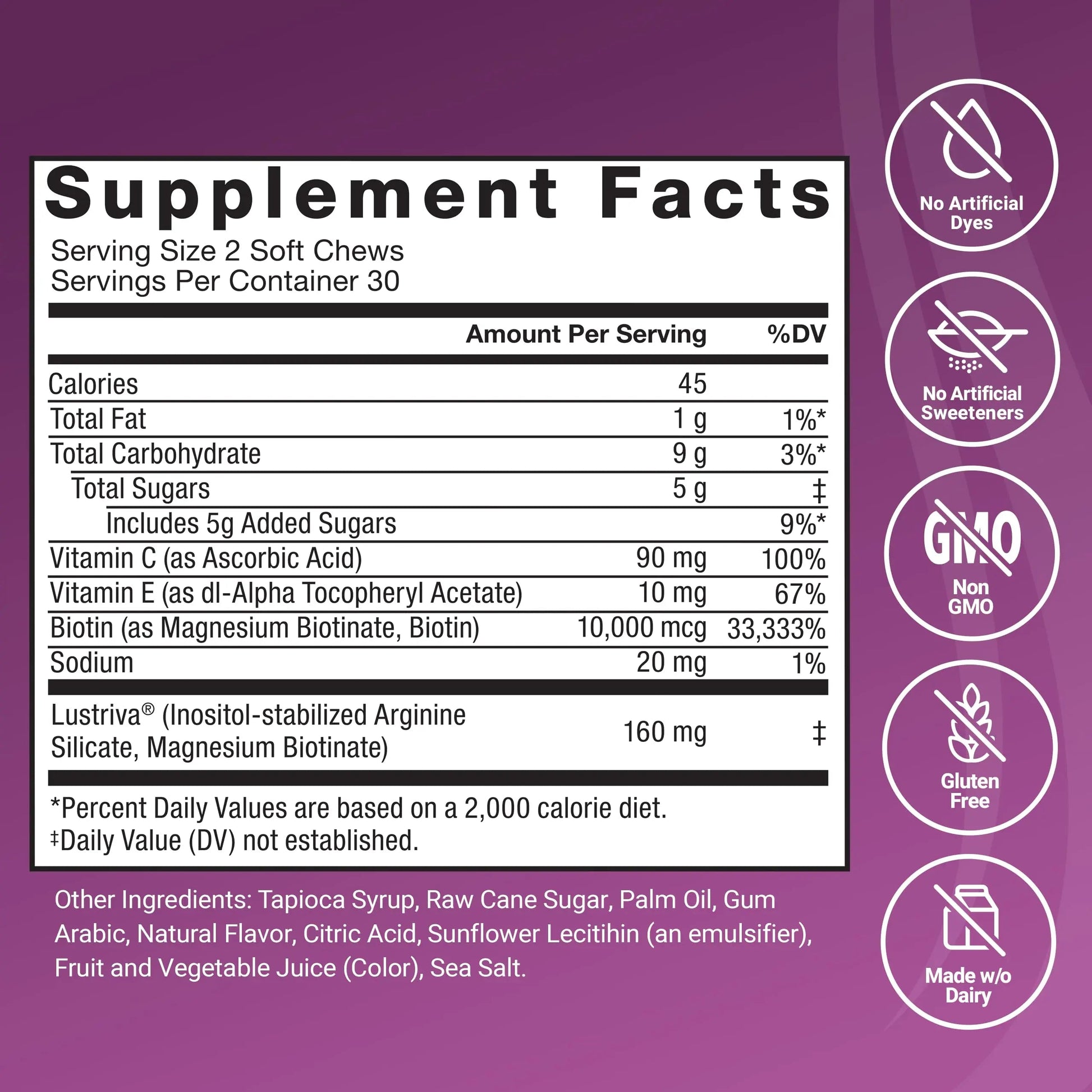 Force Factor Hair Growth Accelerator Soft Chews, Hair Growth Vitamins for Women and Men with Clinically Studied Lustriva and Biotin Force Factor Au supplements