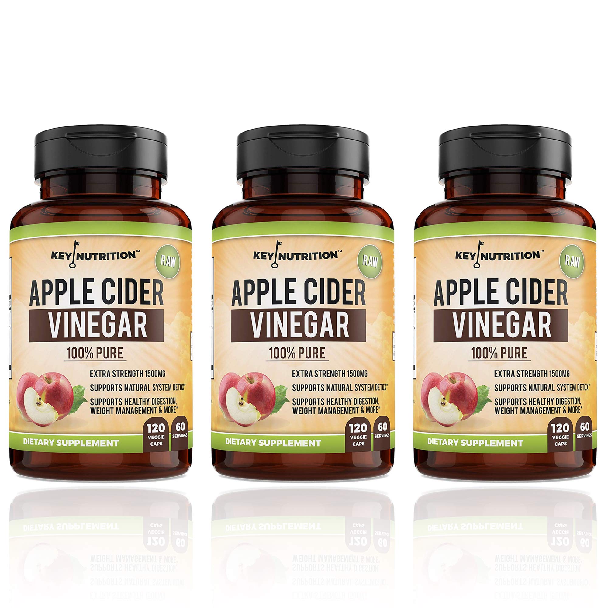 Apple Cider Vinegar 1500mg, 100% Organic, Pure & Raw - Healthy Digestion Key Nutrition Au supplements