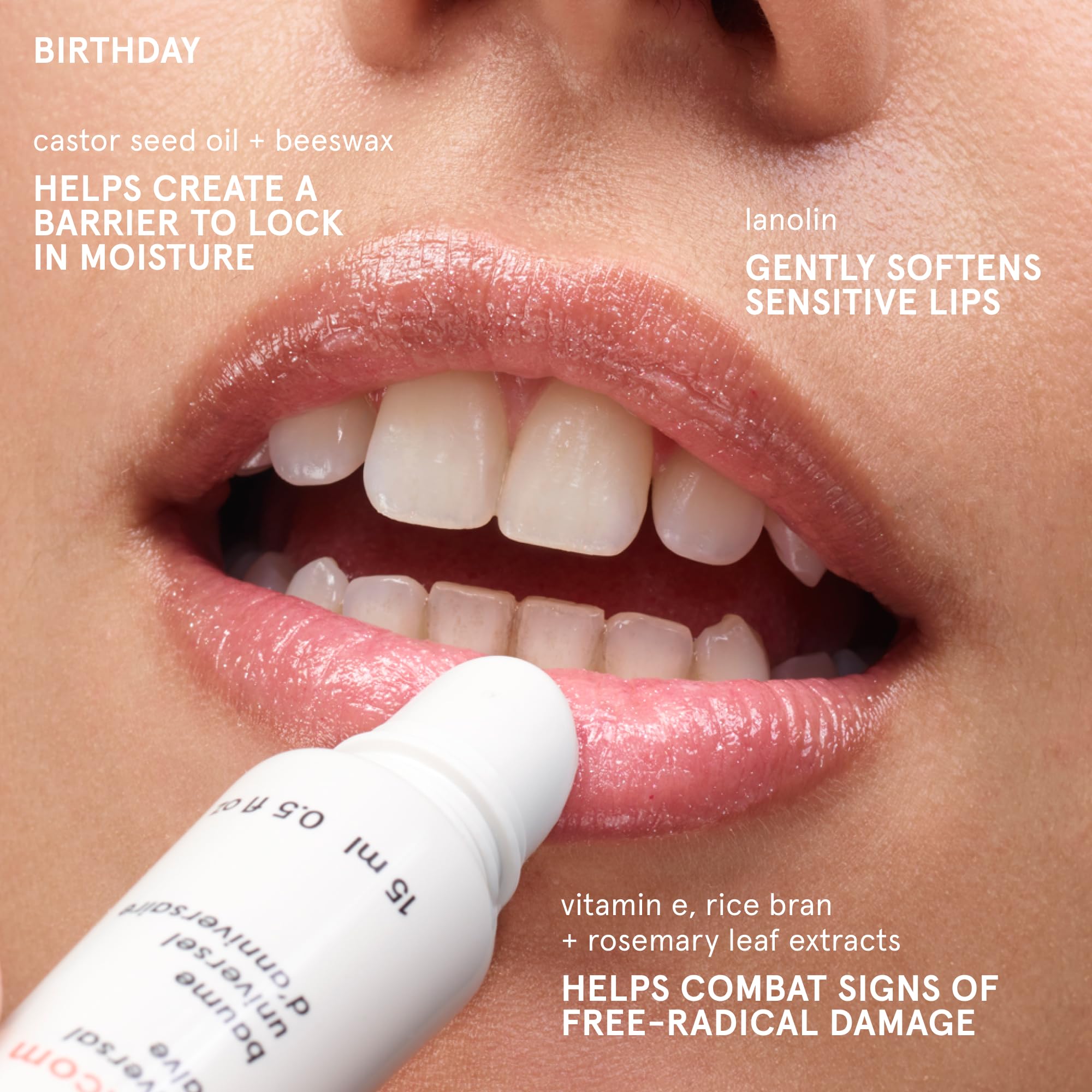Glossier Balm Dotcom Hydrating Lip Balm - Universal Salve, Up to 12Hr Moisture - Lanolin, Beeswax & Castor Oil for Dry Lips, Cuticles & Skin - Birthday, Clear Soft Shimmer, 15ml Glossier Au supplements