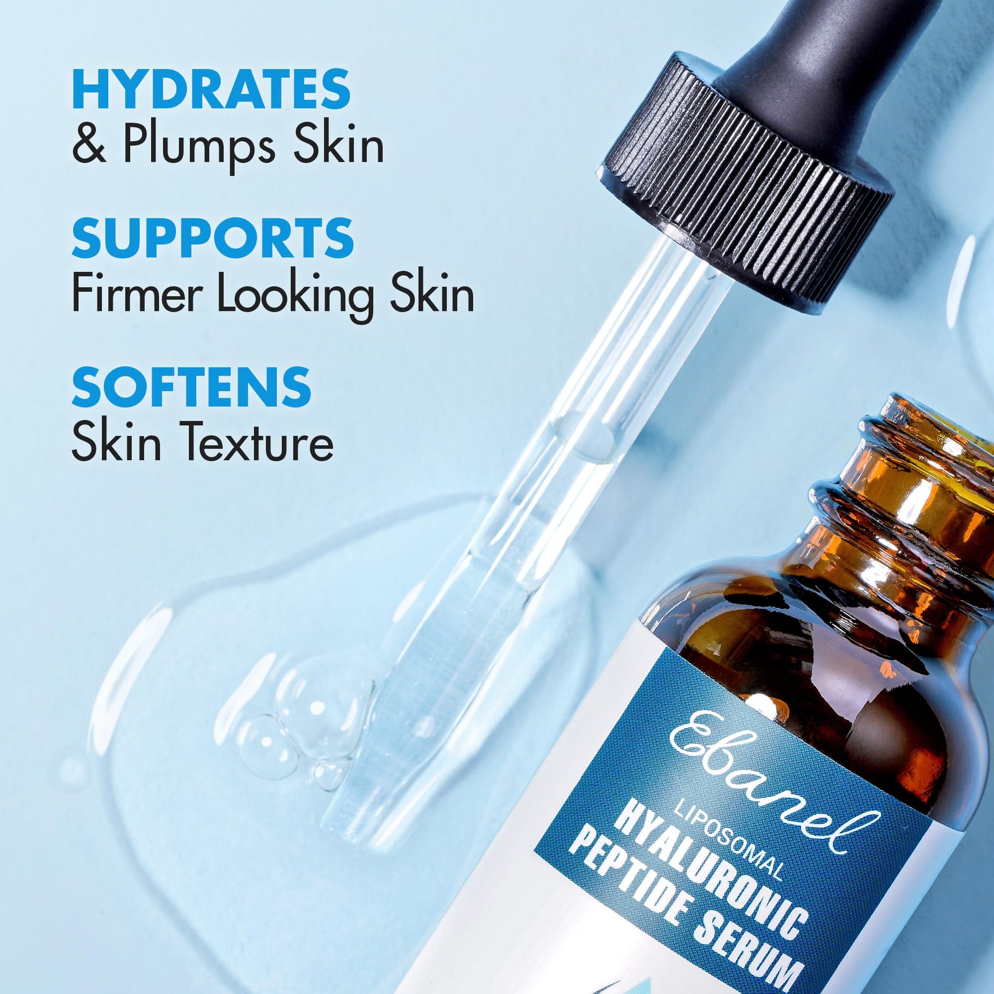 Ebanel Hyaluronic Acid Serum for Face with Peptides & Niacinamide, Hydrating Face Serum for Women, Age-Defying Formula Infused with Vitamins B, C & E to Plump, Firm & Smooth Skin Gosupps WWW buy supplements Au