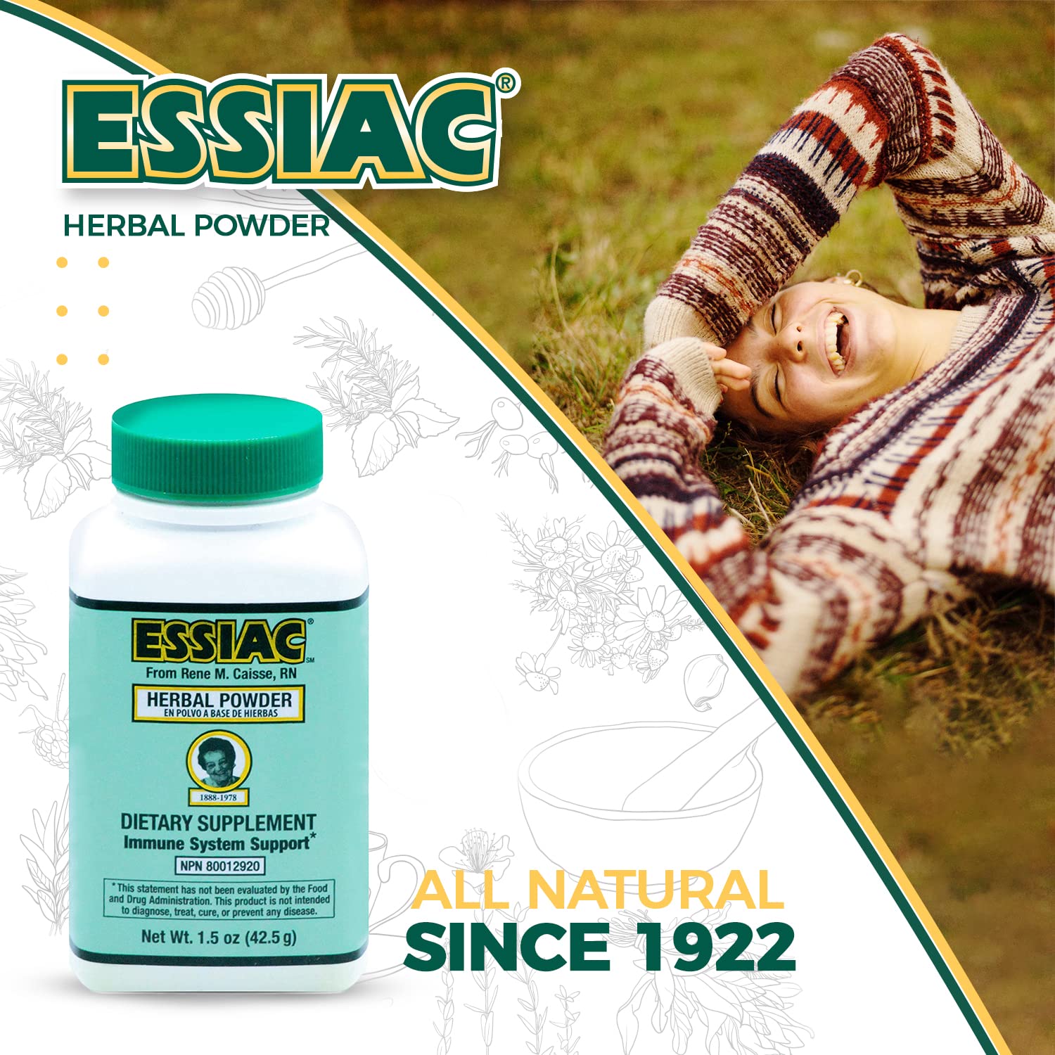 Essiac PowderESSIAC Original Herbal Tea Powder – 1.5 oz Bottle | Powerful Antioxidant Blend to Help Promote Overall Health & Well-Being | Original Formula from 1922 (1) Essiac Au supplements