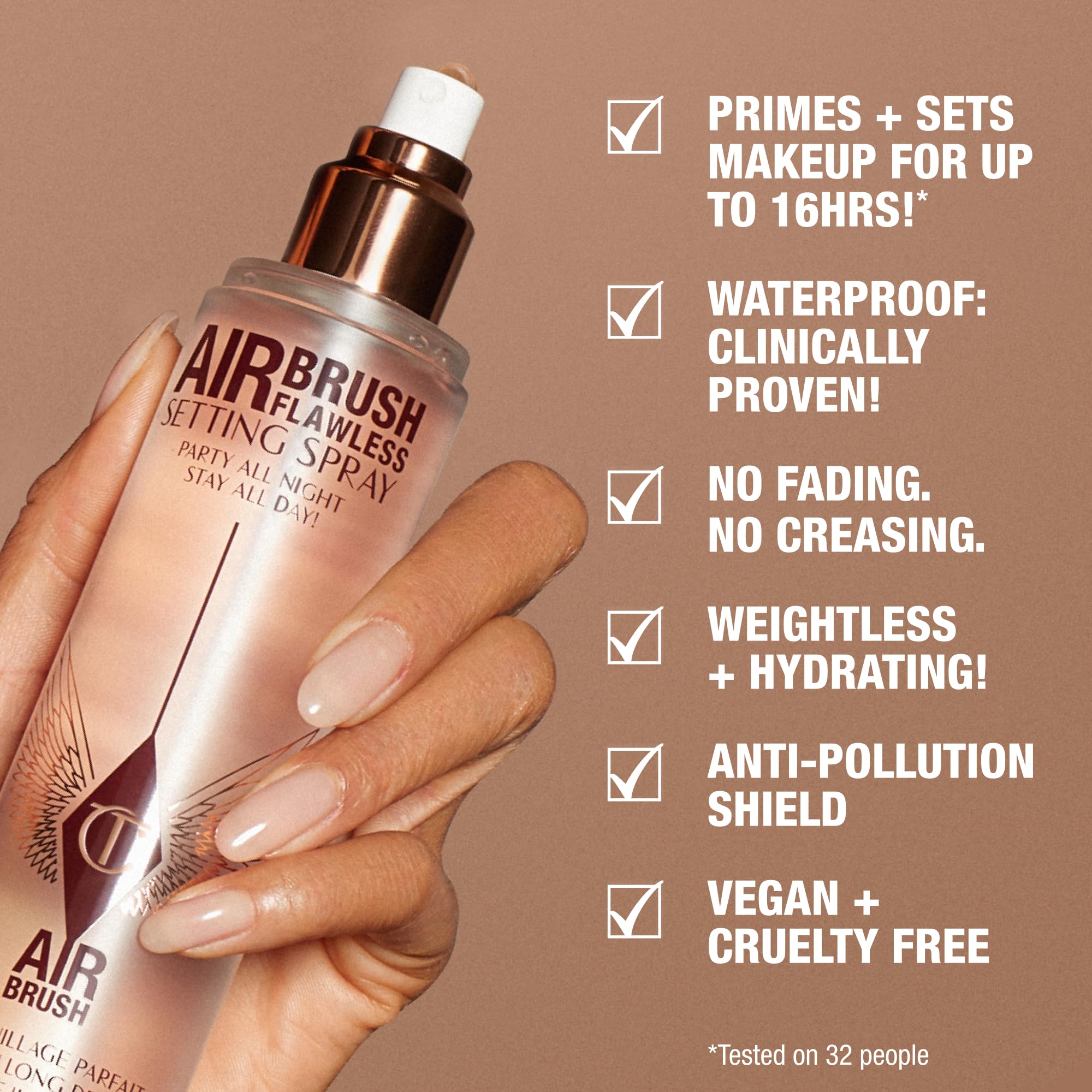 Charlotte Tilbury Airbrush Flawless Setting Spray - Ultra-Fine Hydrating Mist to Prime & Set Face Makeup For Up to 16Hr - Soothes, Blurs Pores & Calms Skin (100ml) Charlotte Tilbury Au supplements