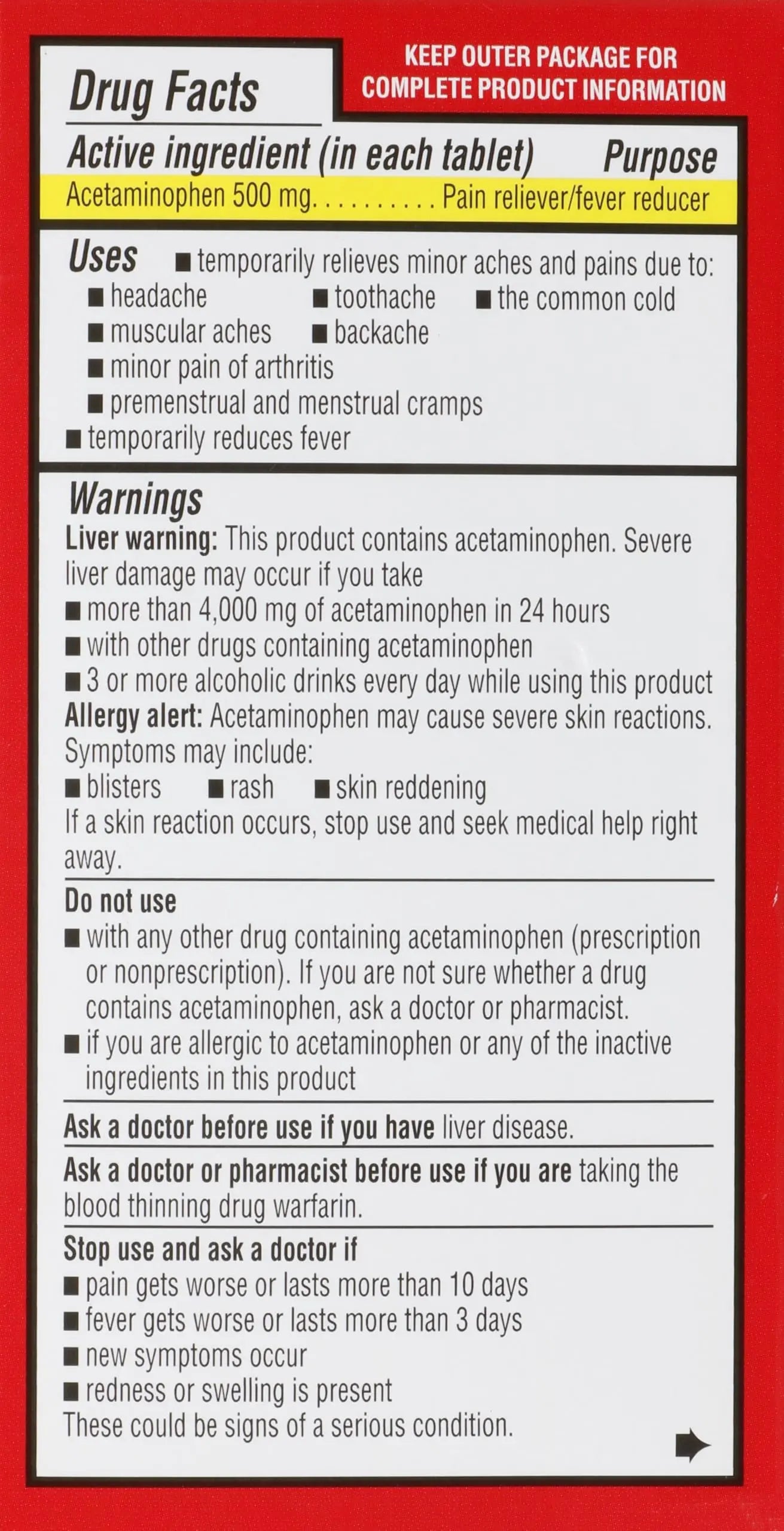 Rite Aid Extra Strength Acetaminophen Easy Tabs Tablets, 500 mg - 100 Count | Pain Reliever & Fever Reducer | Migraine Relief Products | Joint Pain Relief | Muscle Pain Relief | Menstrual Pain Relief Rite Aid Au supplements