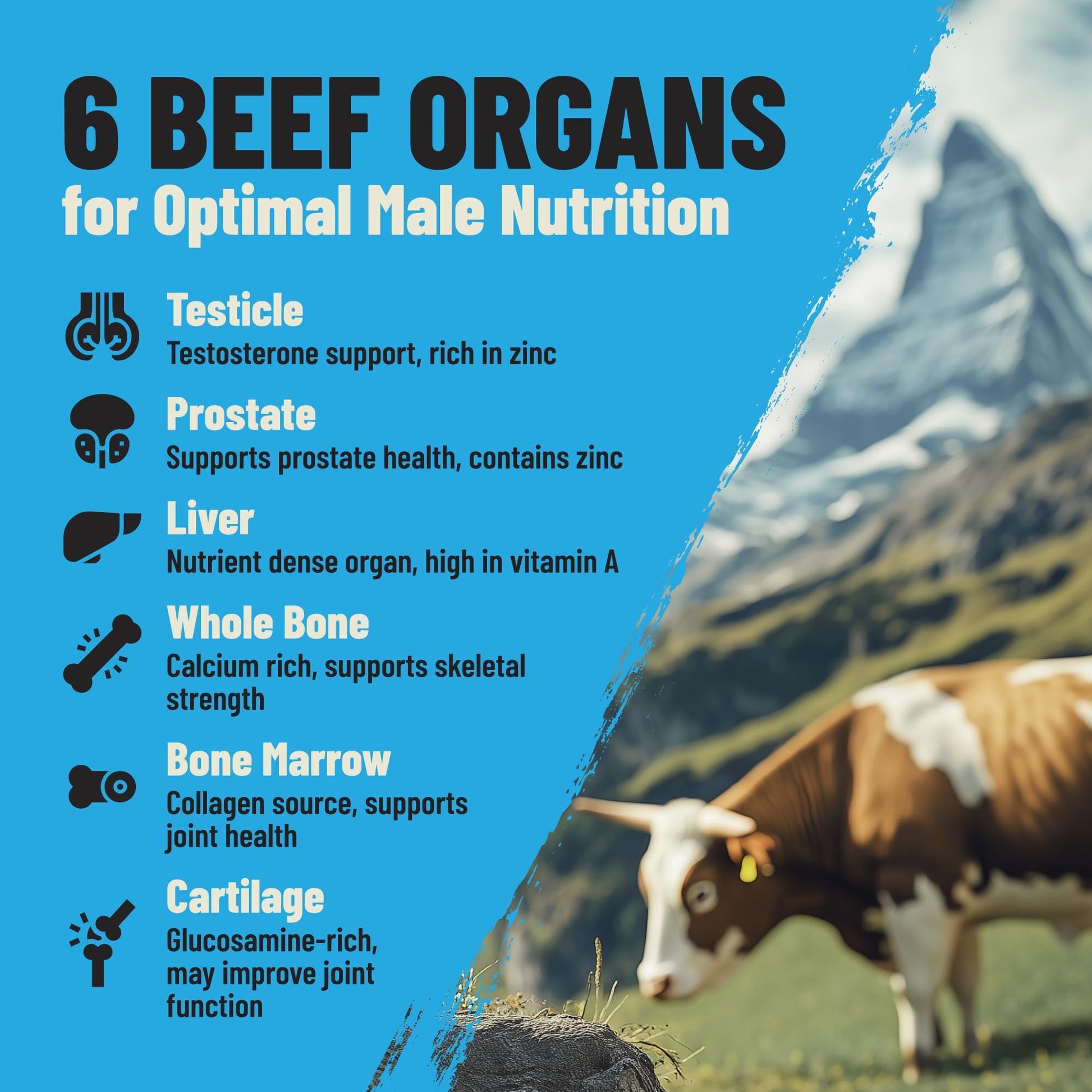 Grass Fed Beef Organ Supplement for Men - Male Optimization Pills - 6 Vital Beef Organs to Drive Prostate Health & Peak Performance, Made in USA, 90 Capsules (2 Pack) PRIMAL FURY Au supplements