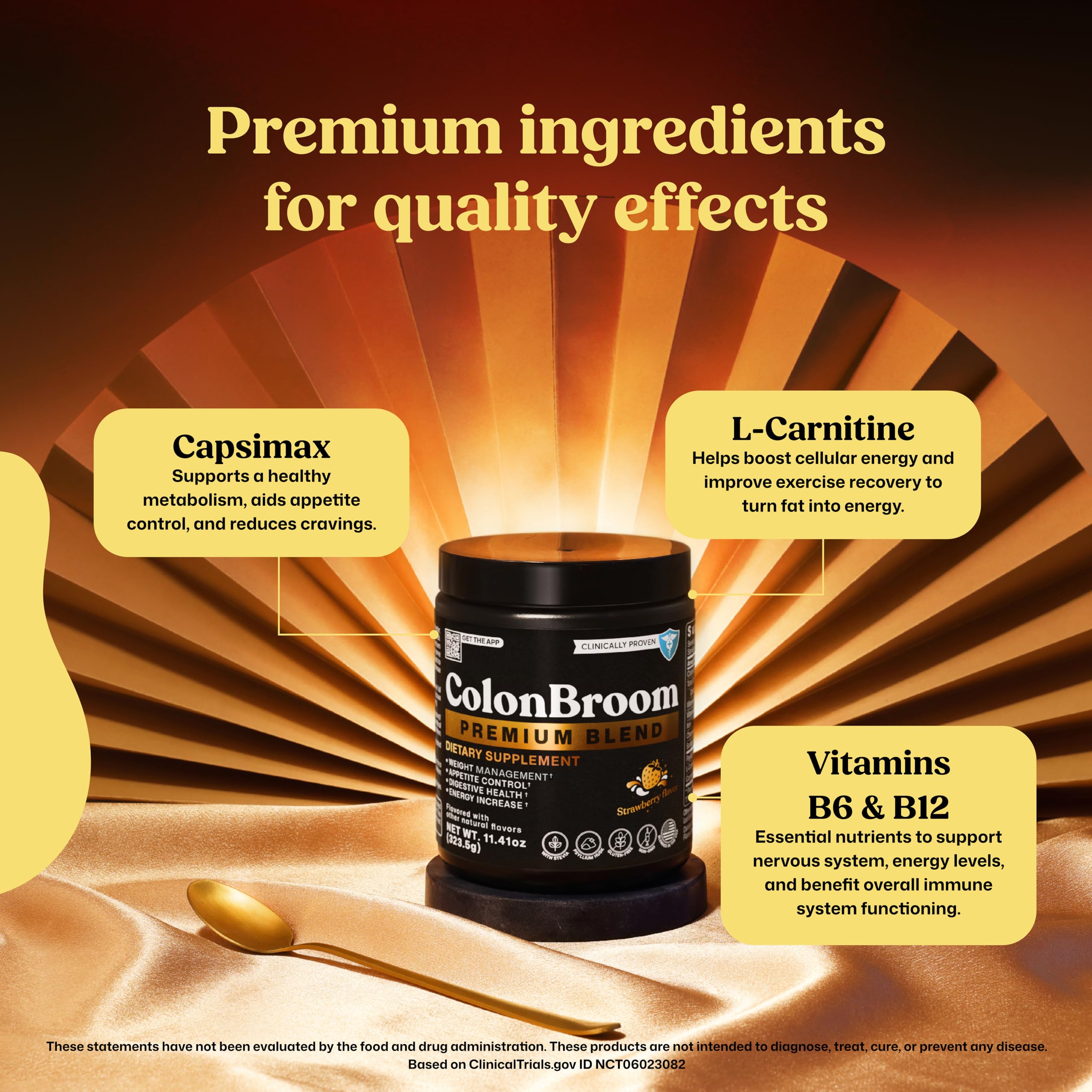 ColonBroom Premium Weight Management Supplement (Strawberry) - Colon Broom Psyllium Husk Fiber Powder Drink - Gluten Free, Non-GMO Colon Cleanse for Bloating Relief & Gut Health, 200 Servings ColonBroom Au supplements