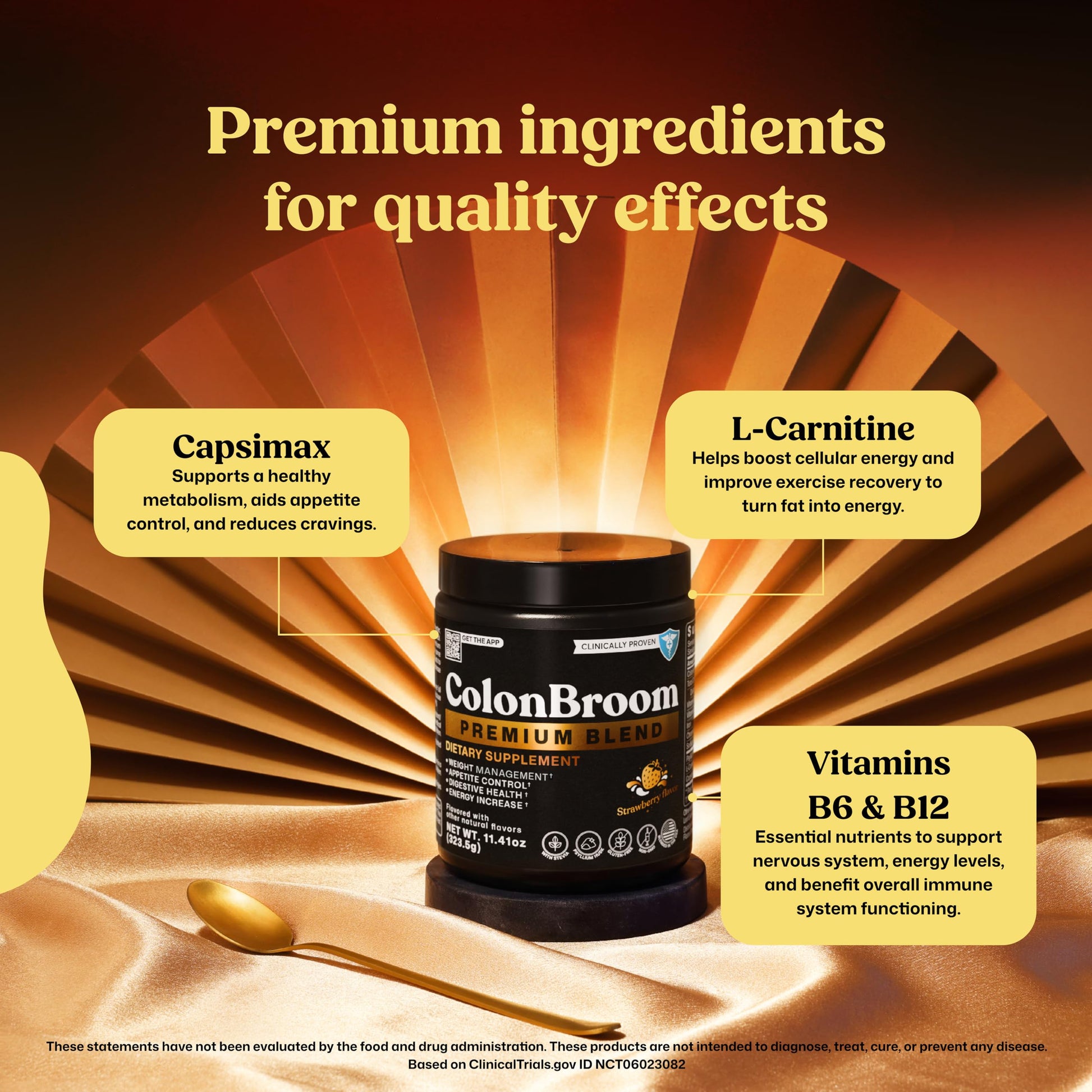 ColonBroom Premium Powder Supplement (Strawberry) - Colon Broom Psyllium Husk Fiber Powder Drink - Gluten Free, Non-GMO Colon Cleanse for Bloating Relief & Gut Health, 50 Servings ColonBroom Au supplements