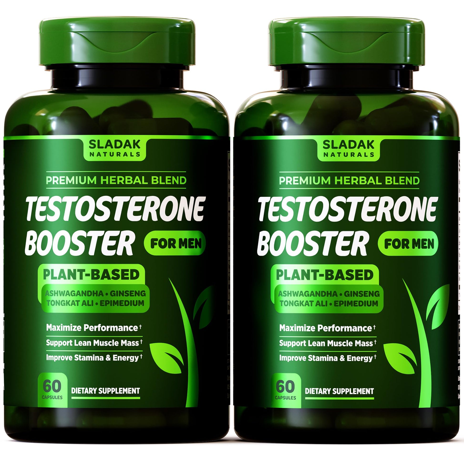 Testosterone Booster Supplement for Men - Male Enhancing Test Boost - Ashwagandha, L-Arginine, Tongkat Ali, Tribulus + More - Workout, Build Muscle, Strength, Energy & Performance - 2 Month Supply SLADAK NATURALS ㅤ Au supplements