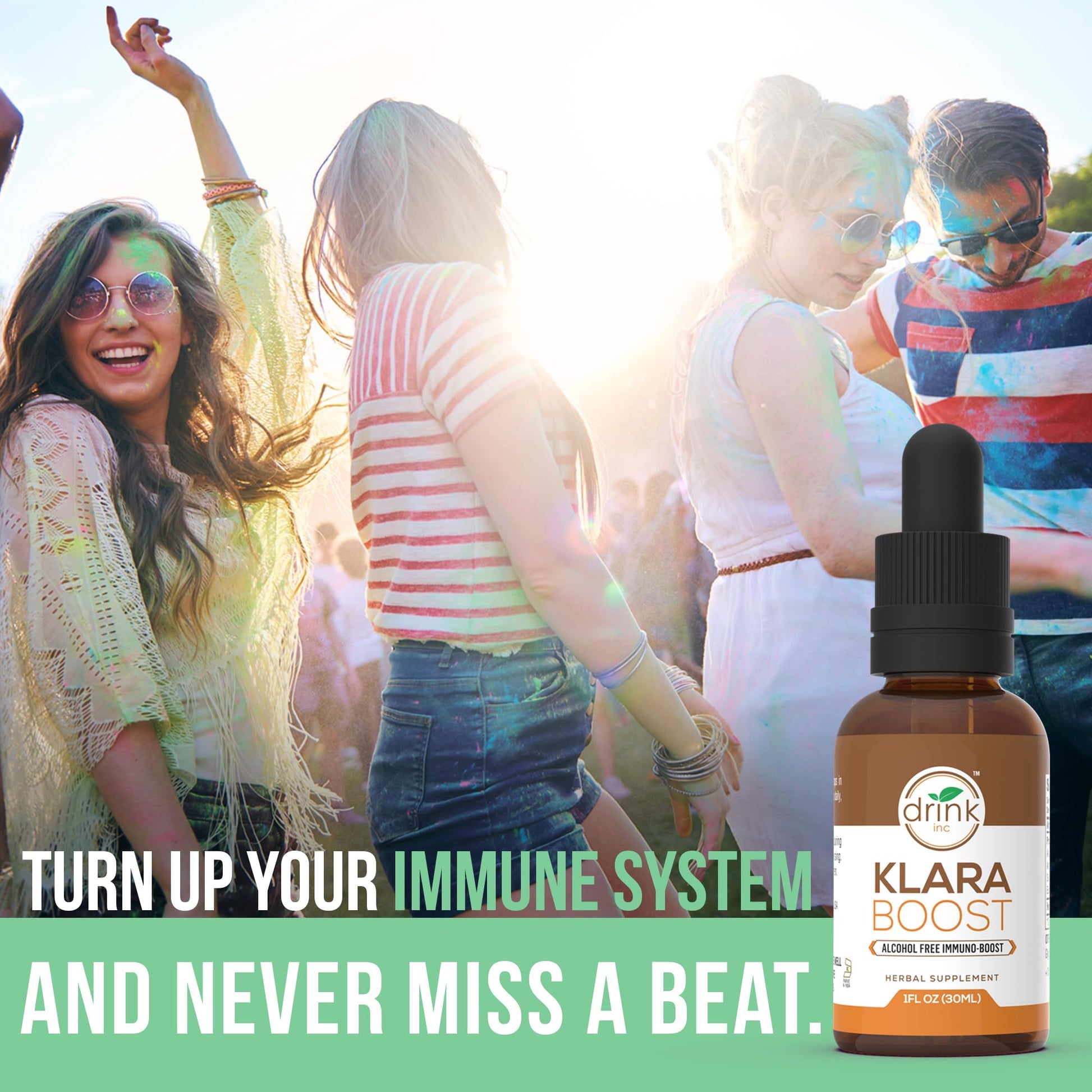 Drink Inc Klara Boost Alcohol Free Immuno-Boost | 30ML Herbal Supplement Drink Inc Au supplements