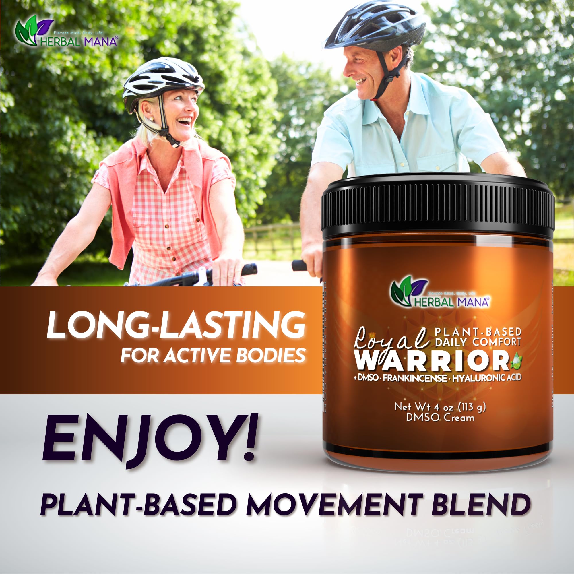 Herbal Mana Frankincense DMSO Body Cream with Magnesium & Hyaluronic Acid | Royal Warrior Herbal Mana Au supplements