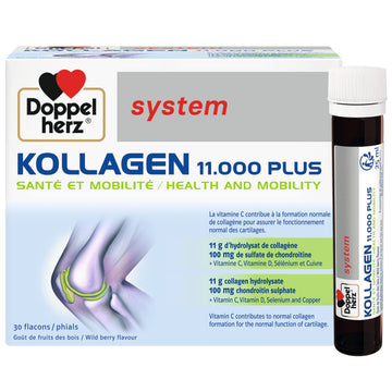 Doppelherz - Kollagen 11000 Plus - Collagen hydrolysate, chondroitin Sulphate, Vitamins C and D and Trace Elements Doppelherz Au supplements