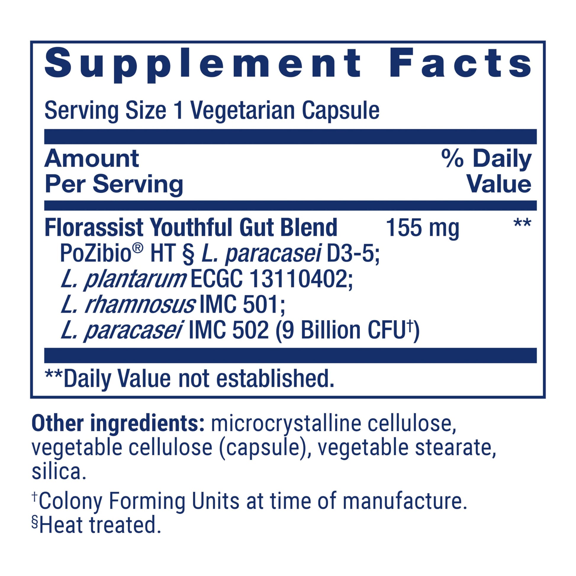 Life Extension FLORASSIST® Probiotic Youthful Gut, Healthy Aging Supplement, postbiotic and probiotic Blend, Heart and Gut Health, Non-GMO, 1-Daily, Gluten-Free, Vegetarian, 30 Capsules Life Extension Au supplements