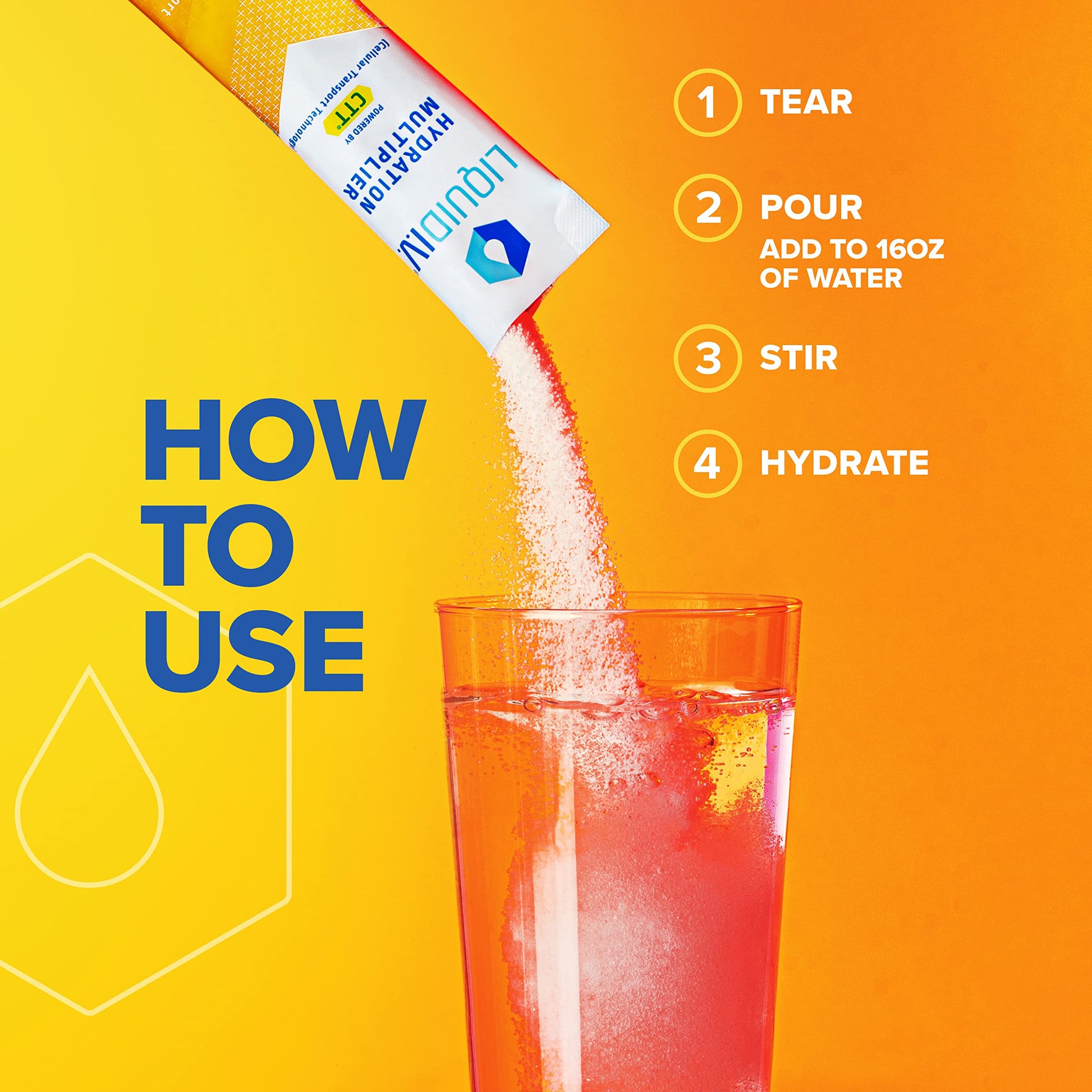 Liquid I.V. Hydration Multiplier + Immune Support - Tangerine - Hydration Powder Packets Liquid I.V. Au supplements