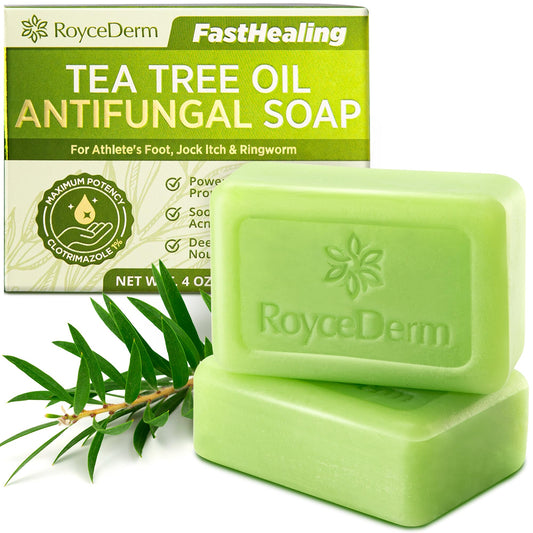 Roycederm Antifungal Bar Soap - Tea tree Oil Soap - Athlete’s Foot Treatment for Jock Itch & Ringworm RoycedermUS supplements