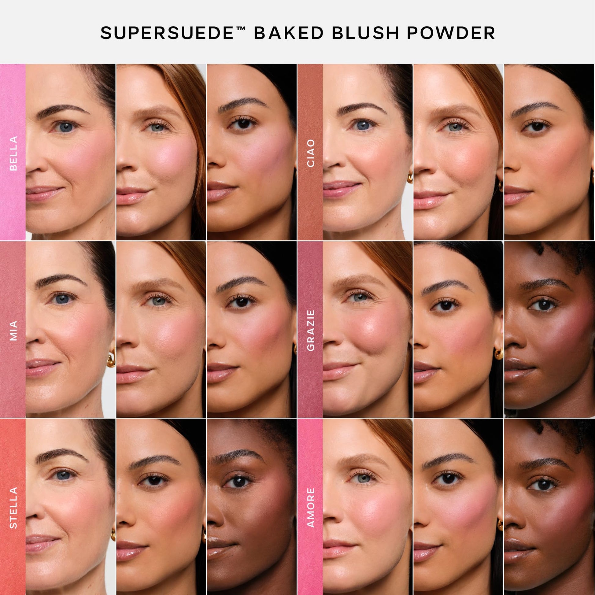 Saie SuperSuede Baked Blush - Talc-Free Powder Blush for Cheeks Infused with Hyaluronic Acid, Glycerin + Squalane - Hydrating Face Makeup for a Natural, Diffused Flush of Color - Ciao (0.1 Ounce) Saie Au supplements