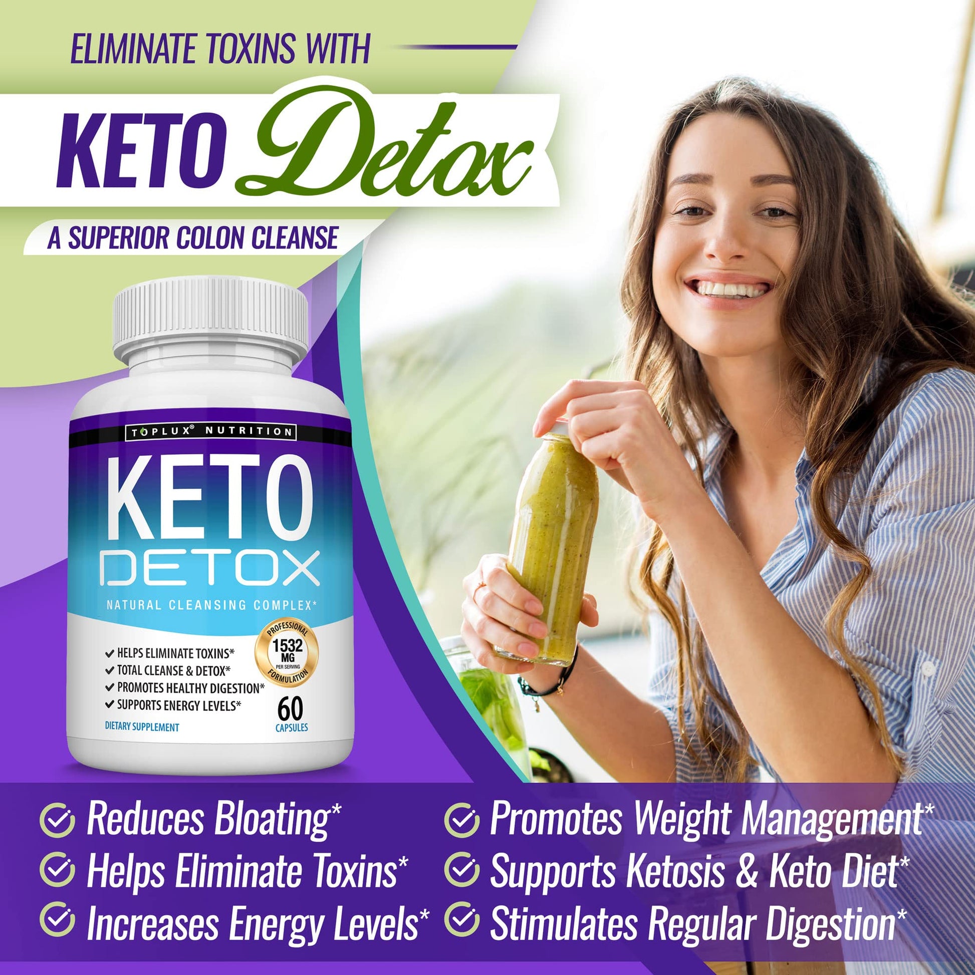 Toplux Keto Detox Pills Advanced Cleansing Extract – 1532 Mg Natural Acai Colon Toplux Au supplements
