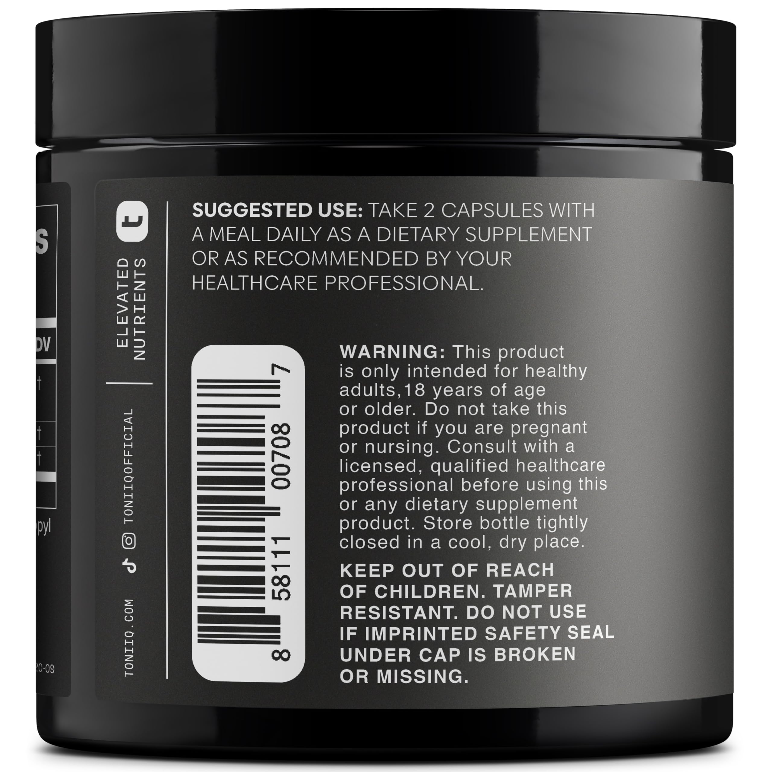 Toniiq Triple-Strength 600mg Rhodiola Rosea - 120 Capsules - 5% Salidroside Concentrated Extract - Highly Purified and Bioavailable Toniiq Au supplements