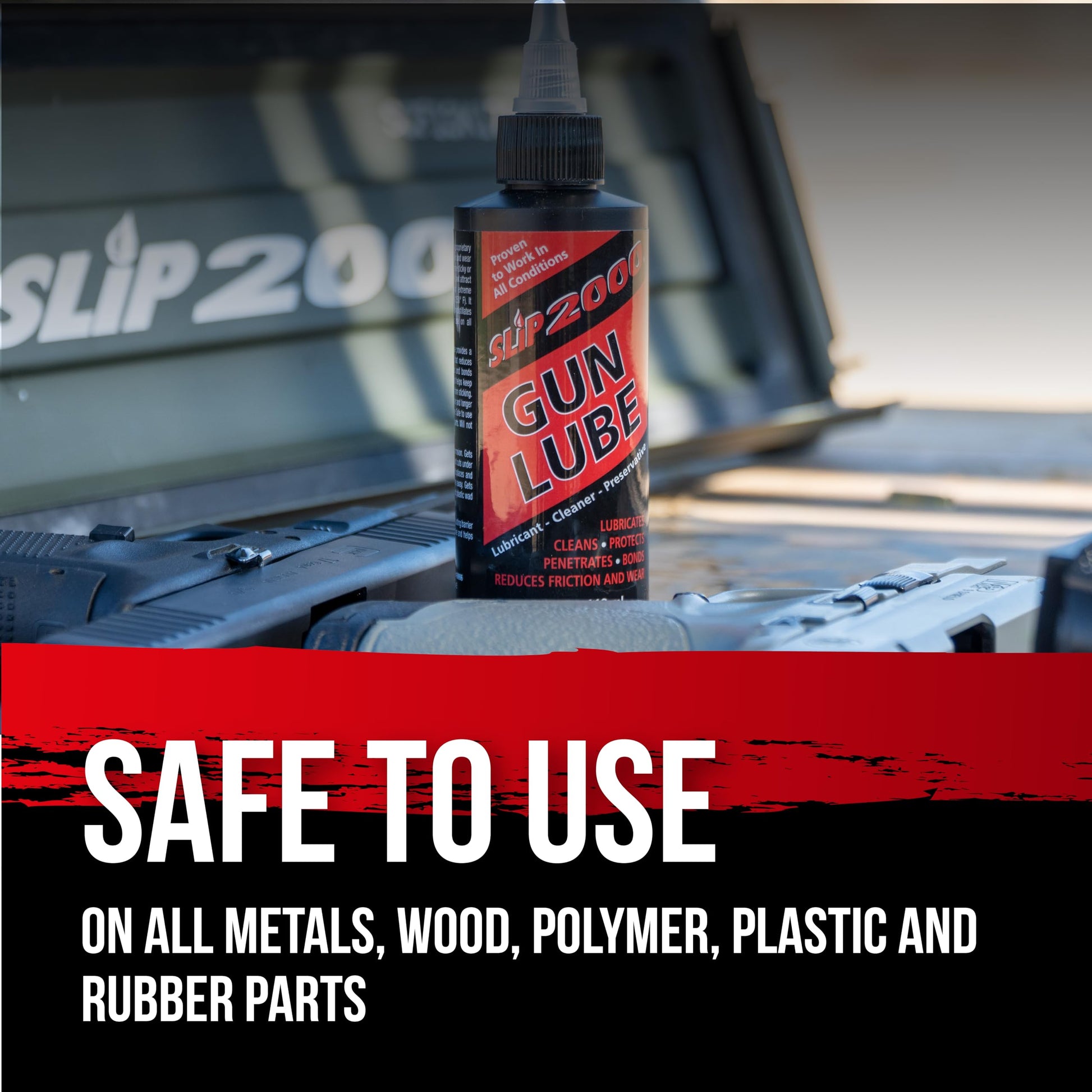 Slip 2000 Gun Lube, 100% Pure Synthetic CLP, Performs in All Conditions, Gun Lubricants for Peak Performance, Reduces Heat, Eliminates Excessive Wear, Shotguns, Rifles and Pistols, 4-Ounce Pump Slip2000 Au supplements