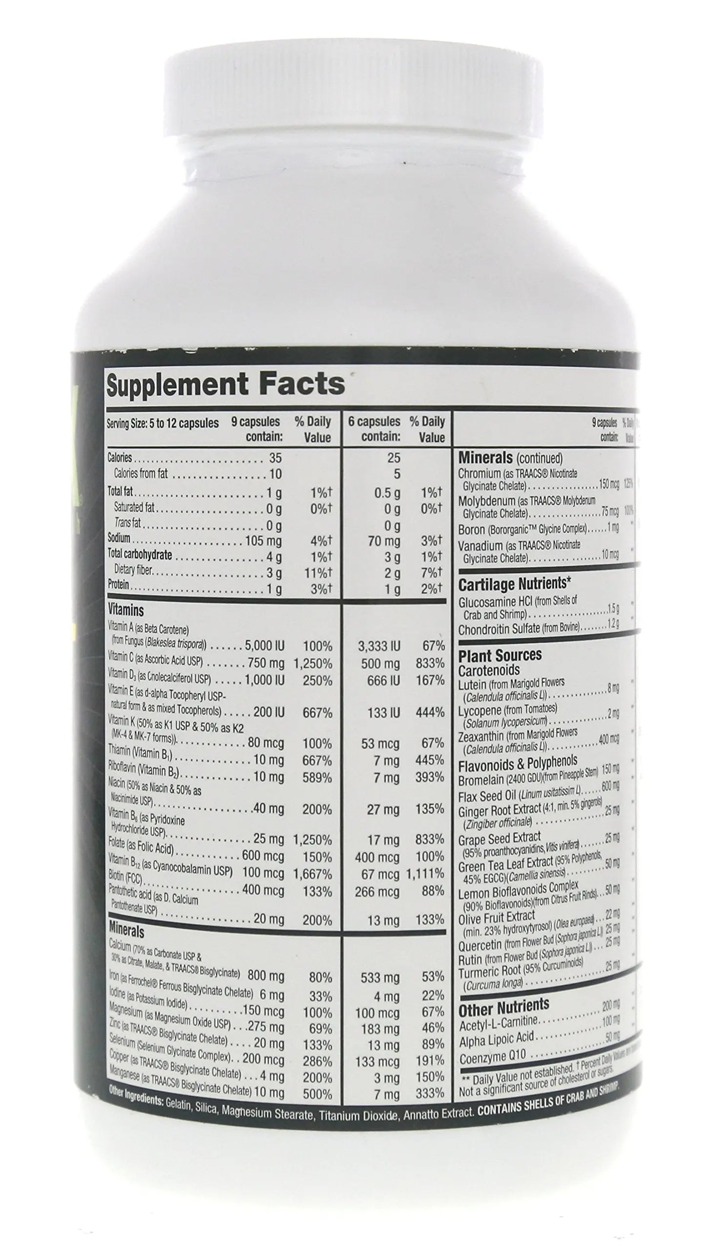 Nutriex Sport Comprehensive Multivitamin Supplement with Glucosamine & Chondroitin 270 Capsules Nutriex Au supplements