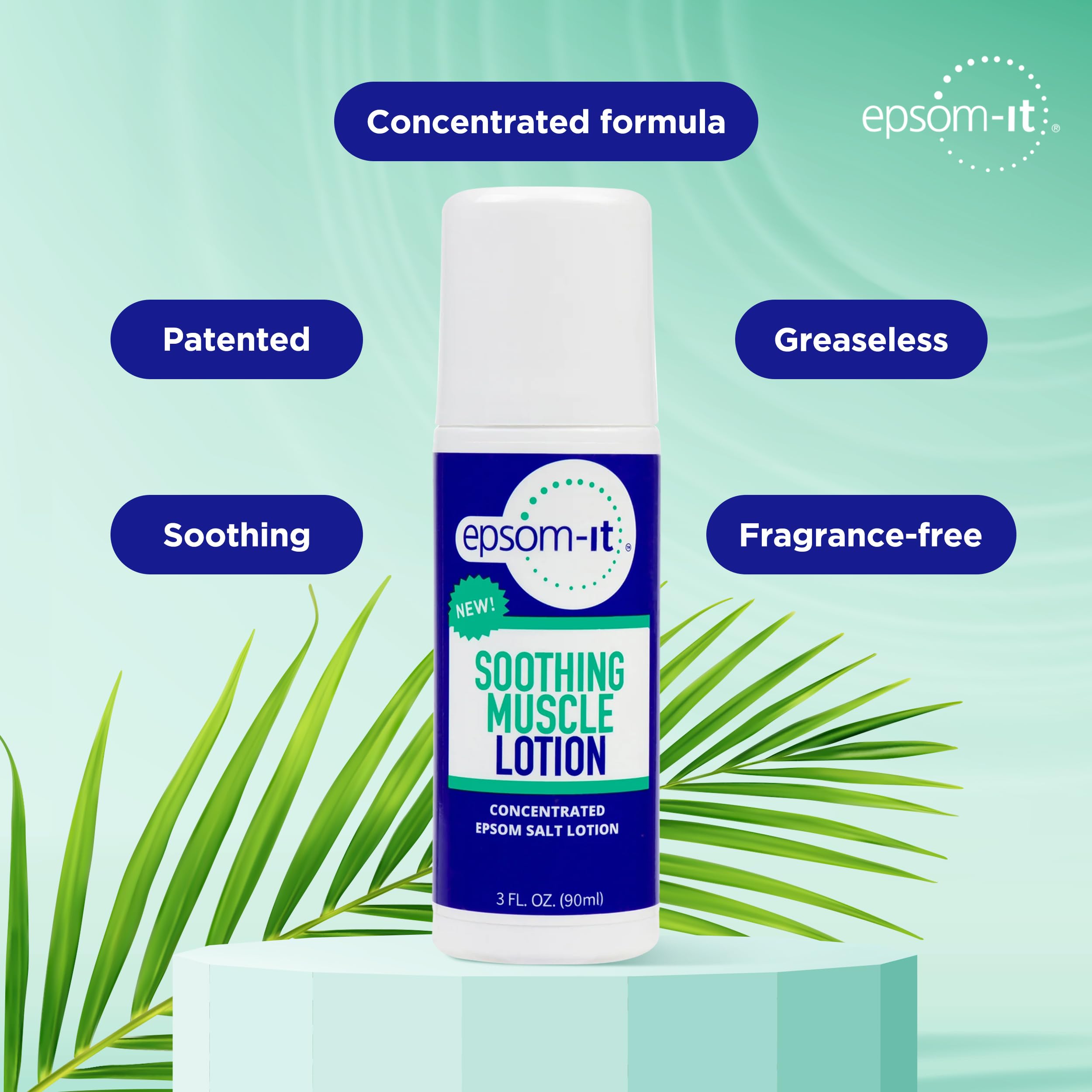 Epsom-It Soothing Muscle Lotion - Roll On Epsom Salt Lotion with Arnica for Muscle Stiffness, Leg, Knees and Feet Discomfort, Topical Magnesium Cream, 3oz EPSOM-IT Au supplements
