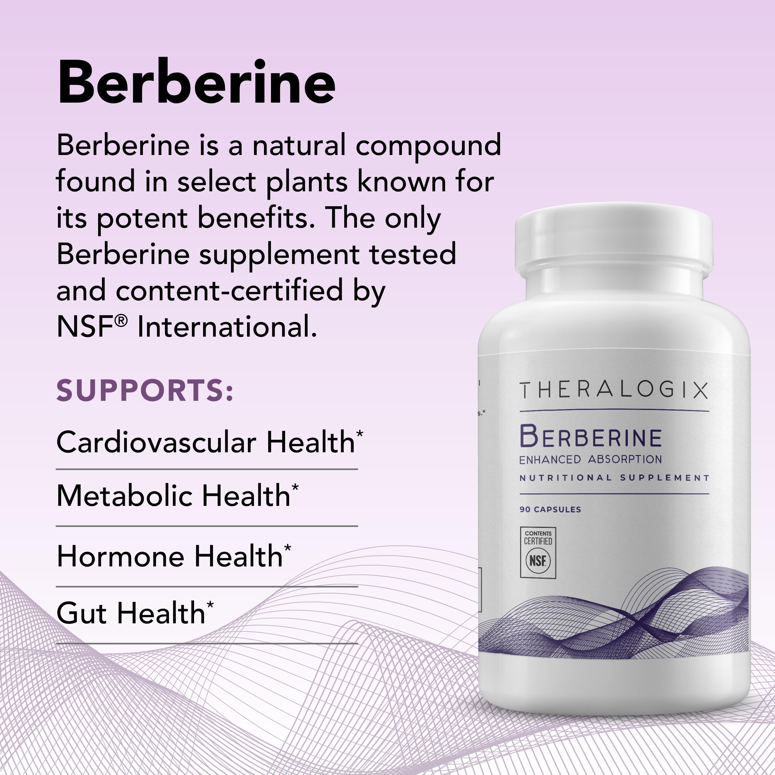 Theralogix Berberine Enhanced Absorption - 90-Day Supply - Made with Berberine Theralogix Au supplements