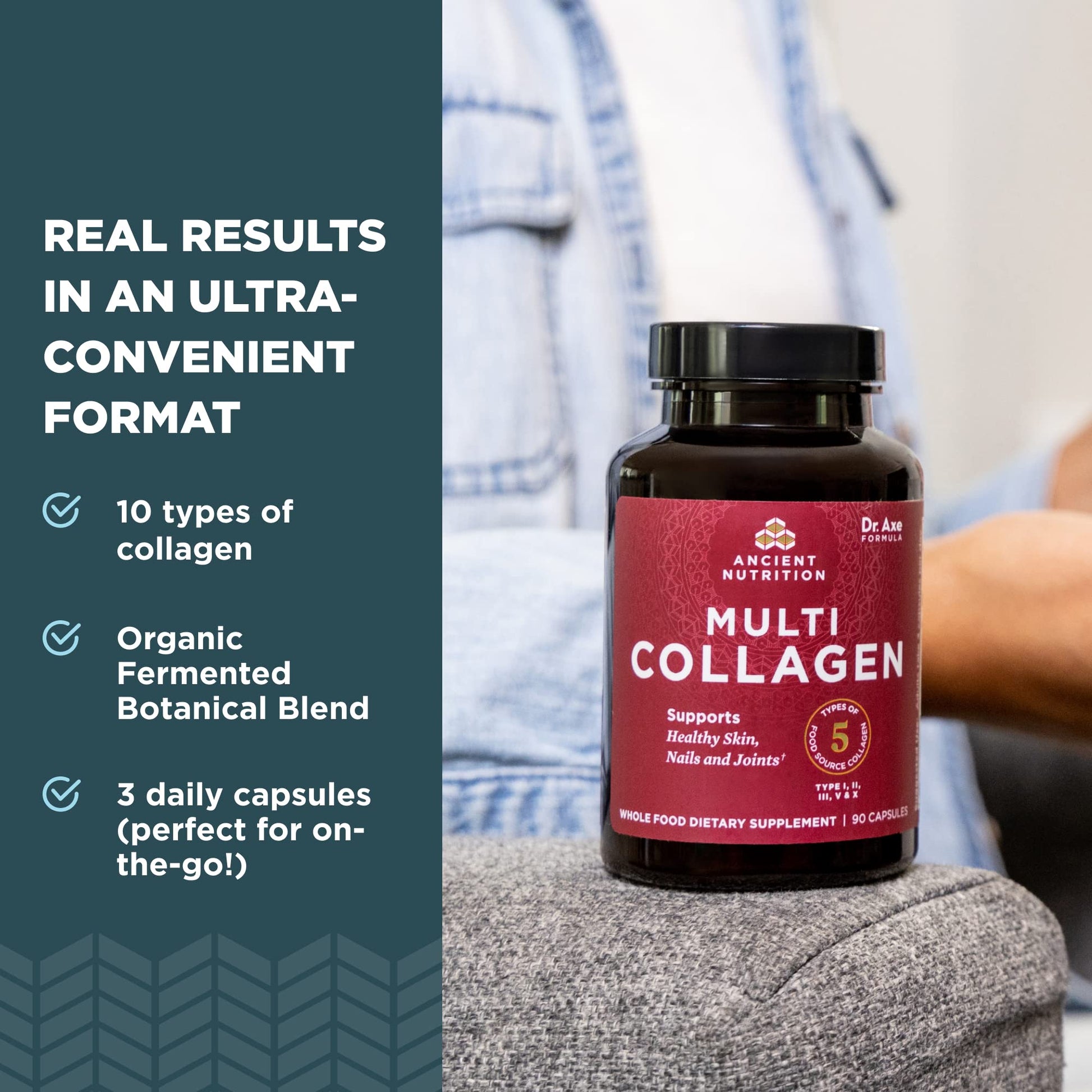 Ancient Nutrition Collagen Peptides Pills, Hydrolyzed Multi Collagen Supplement, Types I, II, II, V & X, Supports Healthy Skin and Nails, Gut Health and Joints, 90 Capsules Ancient Nutrition Au supplements