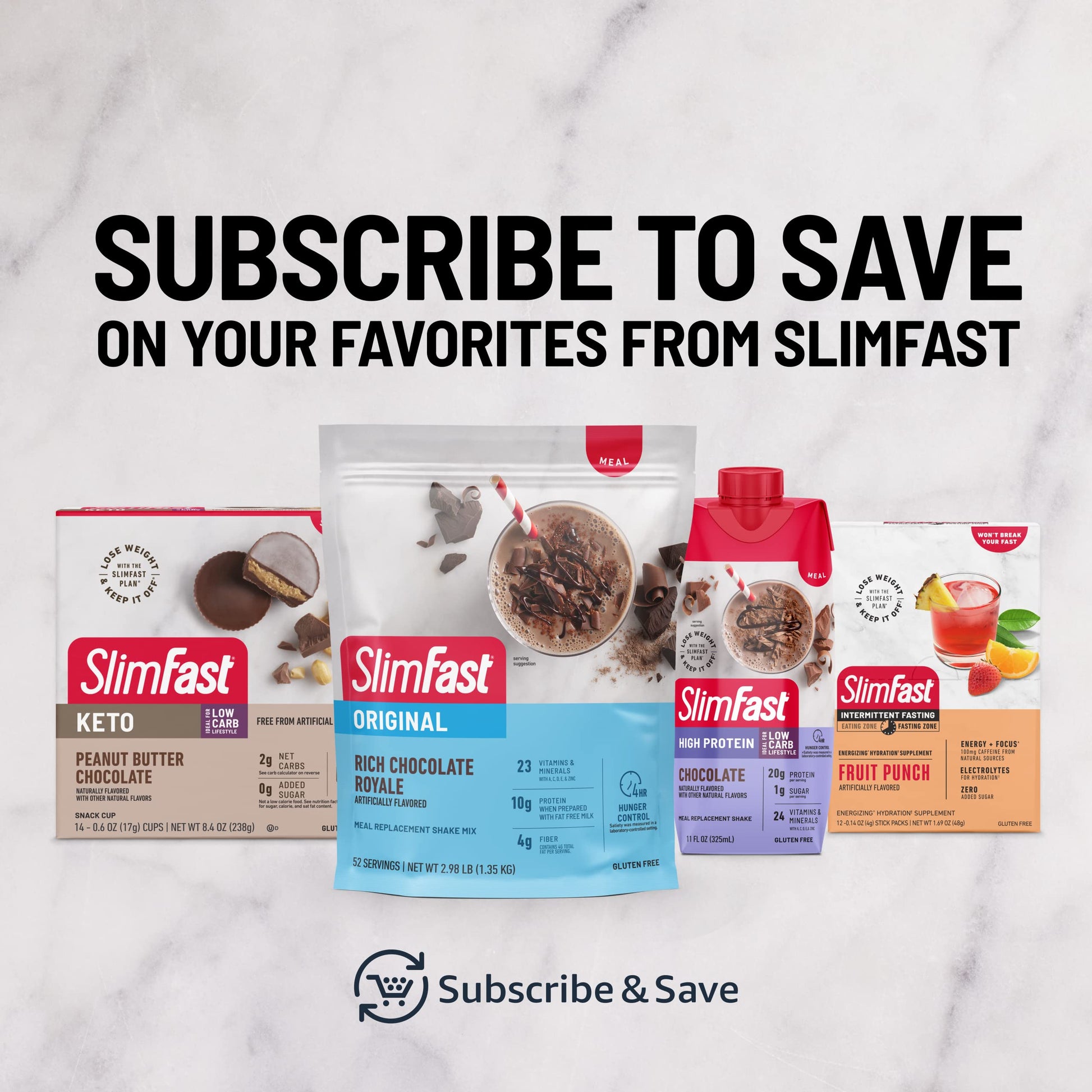 SlimFast Intermittent Fasting, Casein Protein Powder, Biotin with Vitamin & Mineral Bend SlimFast Au supplements