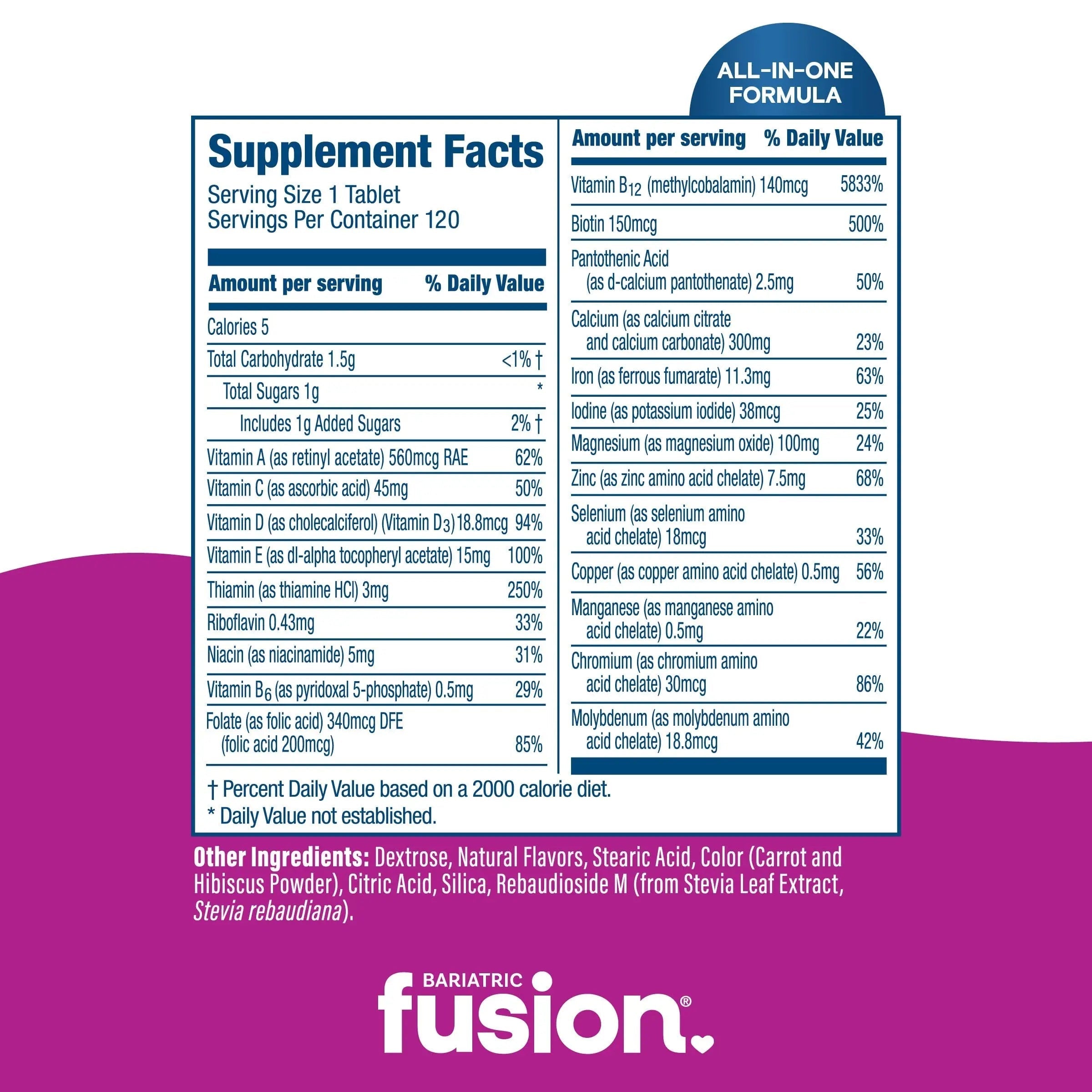 Bariatric Fusion Bariatric Multivitamin with Iron Complete Chewable | Mixed Berry | Post Bariatric Vitamins Bariatric Fusion Au supplements