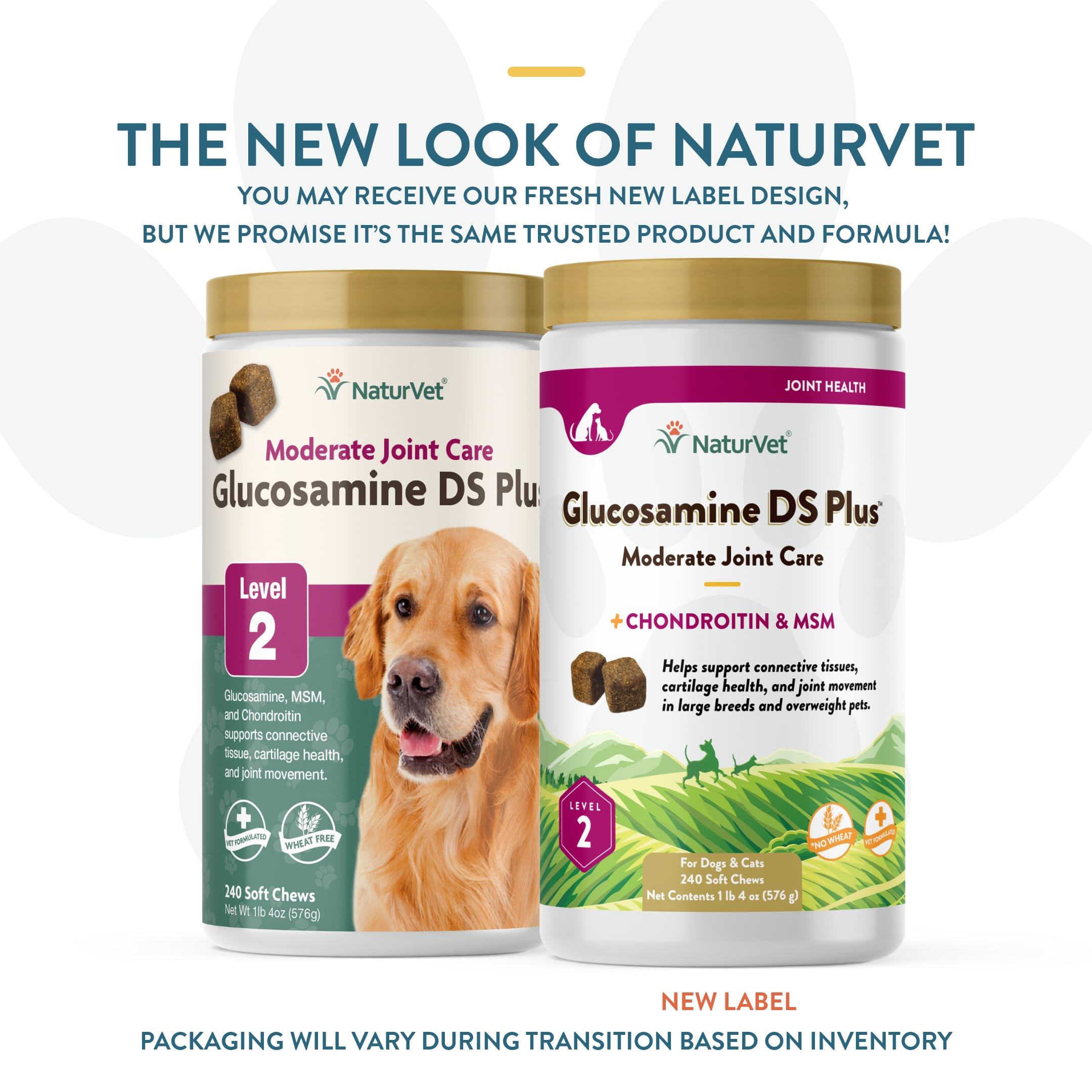 NaturVet – Glucosamine DS Plus - Level 2 Moderate Care – Supports Healthy Hip & Joint Function – Enhanced with Glucosamine, MSM & Chondroitin – for Dogs & Cats – 240 Soft Chews NaturVet Au supplements