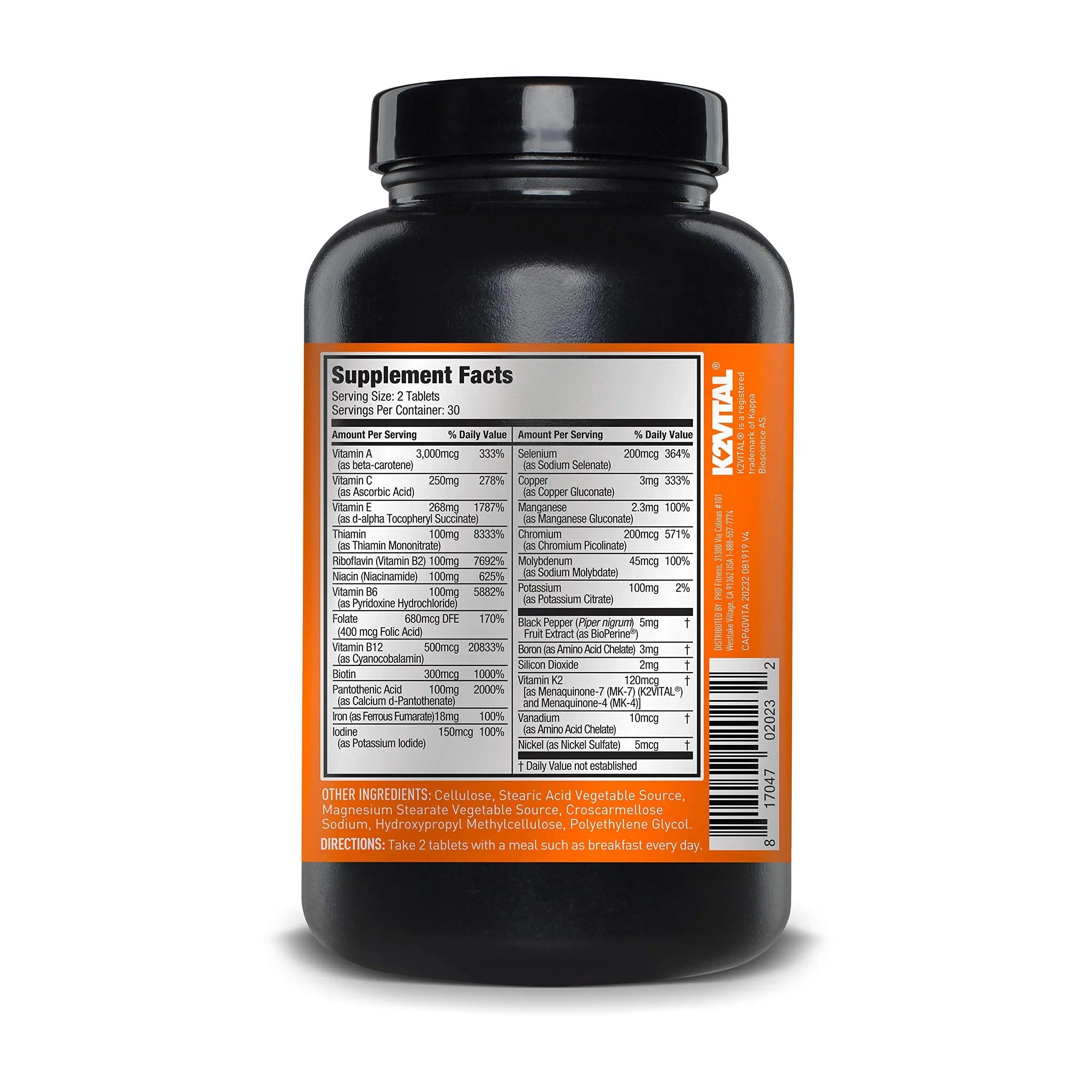 JYM Supplement Science Vita JYM Sports Multivitamin & Mineral Support, Vitamin A, C, B6, B12, E, K JYM Supplement Science Au supplements
