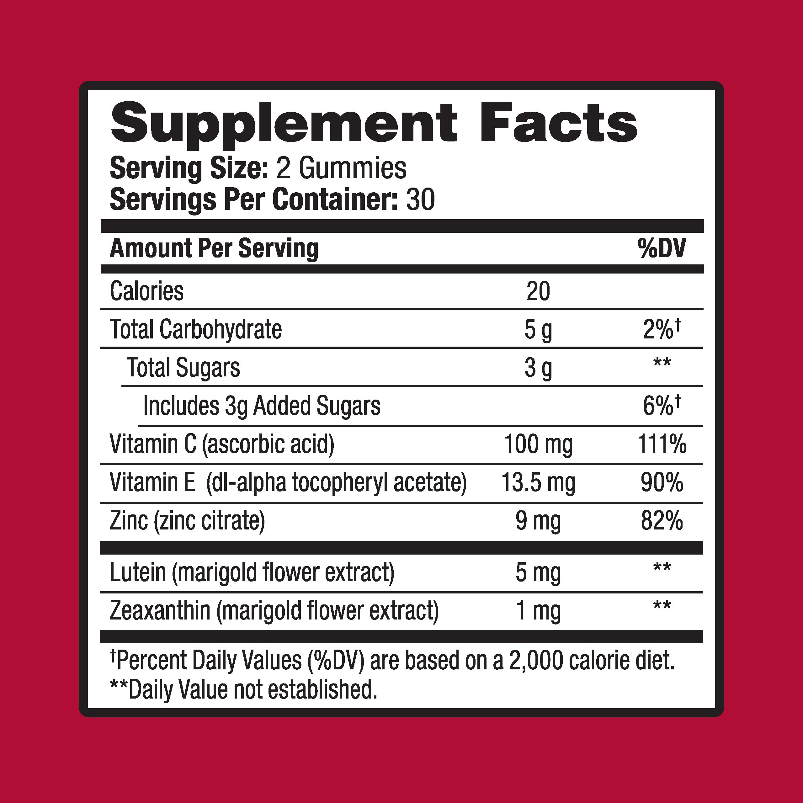 Ocuvite Vitamin & Mineral Supplement for Eye Health Adult Gummies Ocuvite Au supplements