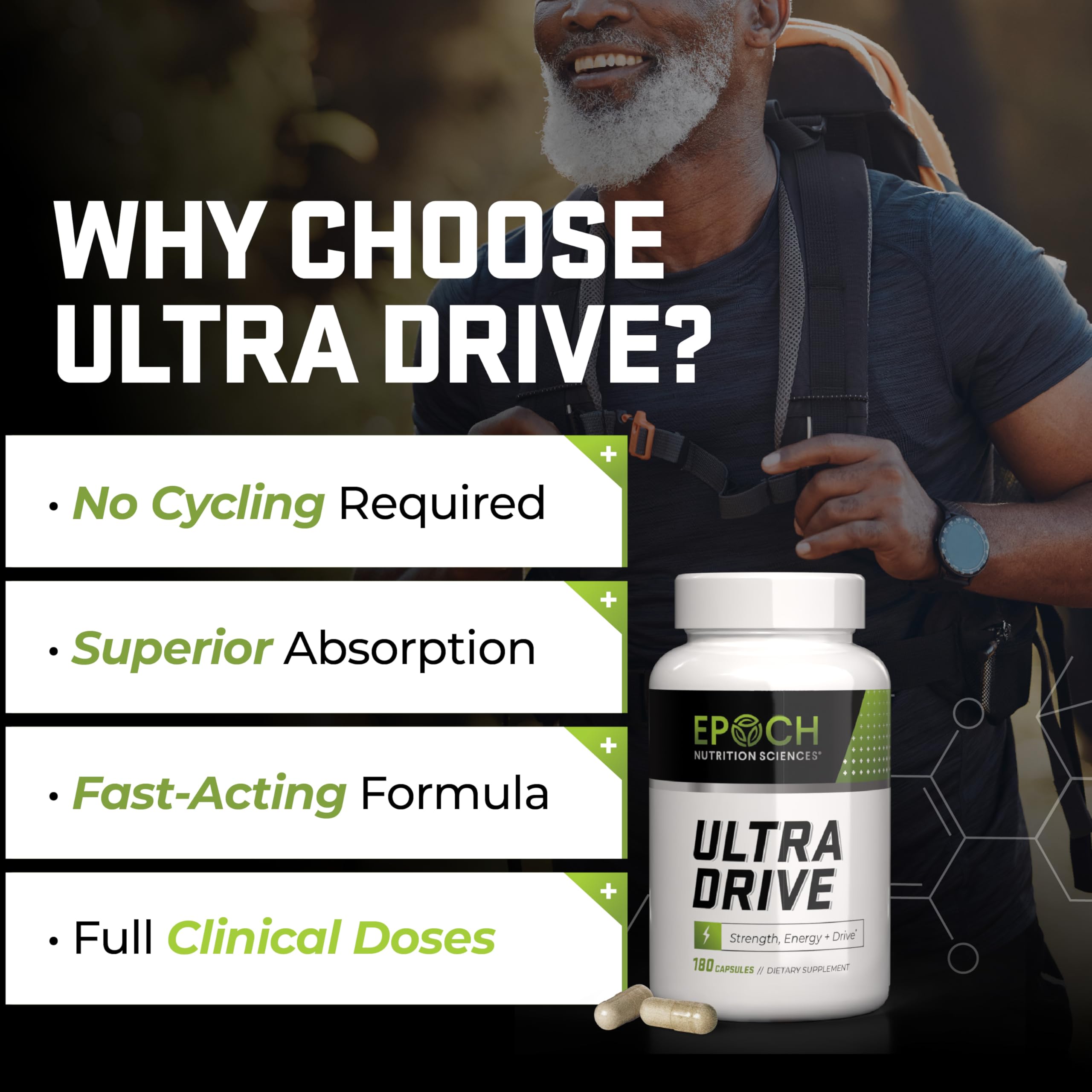 Epoch Nutrition | Ultra Drive – Advanced Performance Formula | Supports Energy, Endurance, and Healthy Circulation | with Tongkat Ali, Icariin & Nitric Oxide Support Epoch Nutrition Sciences Au supplements