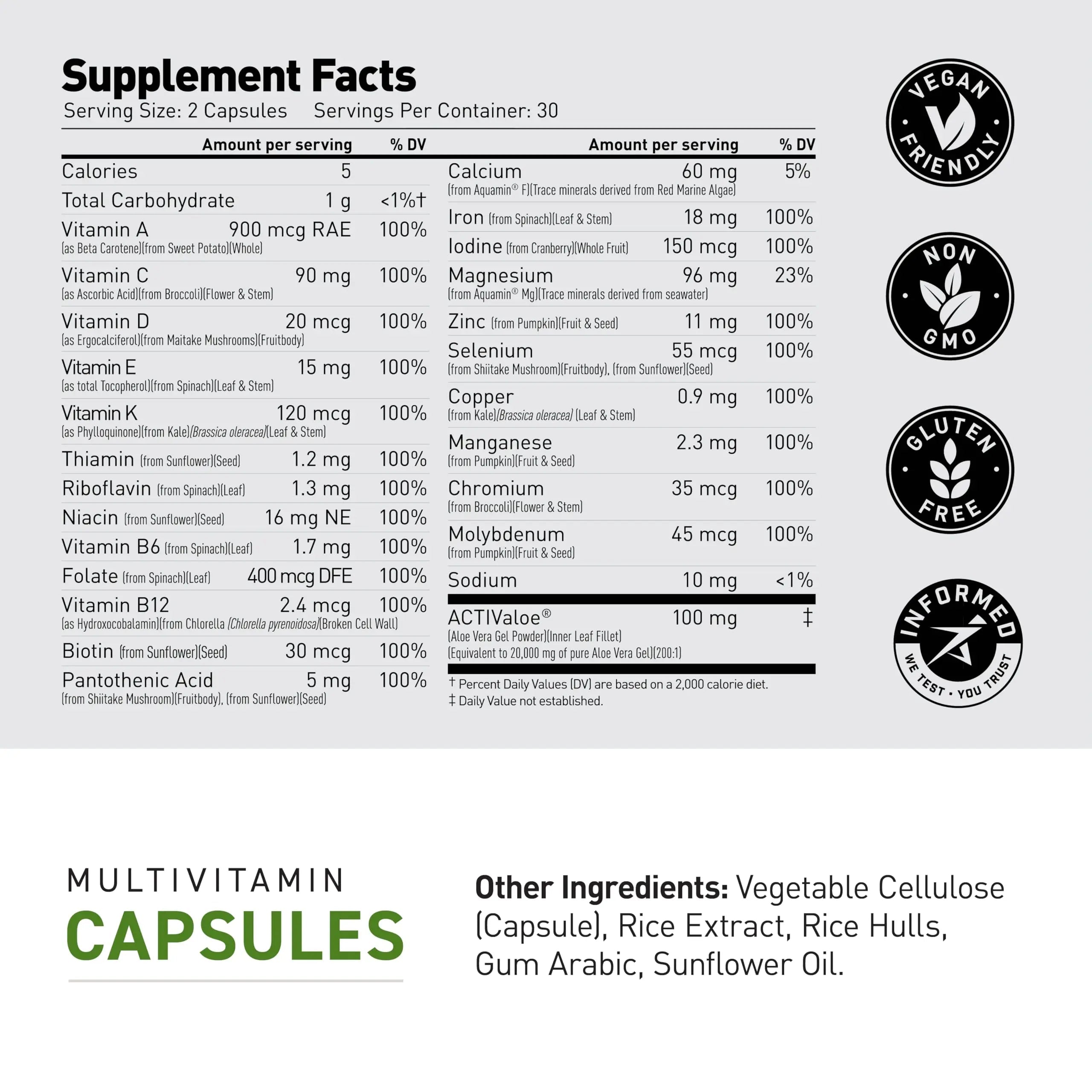 Kaged Multivitamin Capsules | Unflavored | Whole Foods Organic Fruits & Veggies | Plant Based Vegan Multivitamin Kaged Au supplements