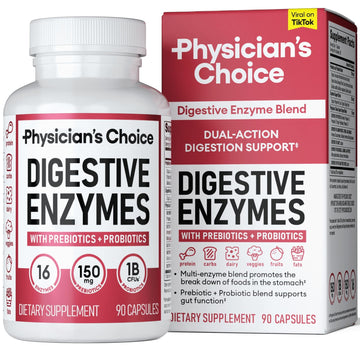 Physician's CHOICE Digestive Enzymes - Multi Enzymes, Organic Prebiotics & Probiotics Physician's CHOICE Au supplements